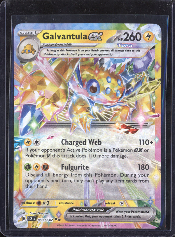 Galvantula ex 2024 Pokemon Stellar Crown 051/142 Double Rare