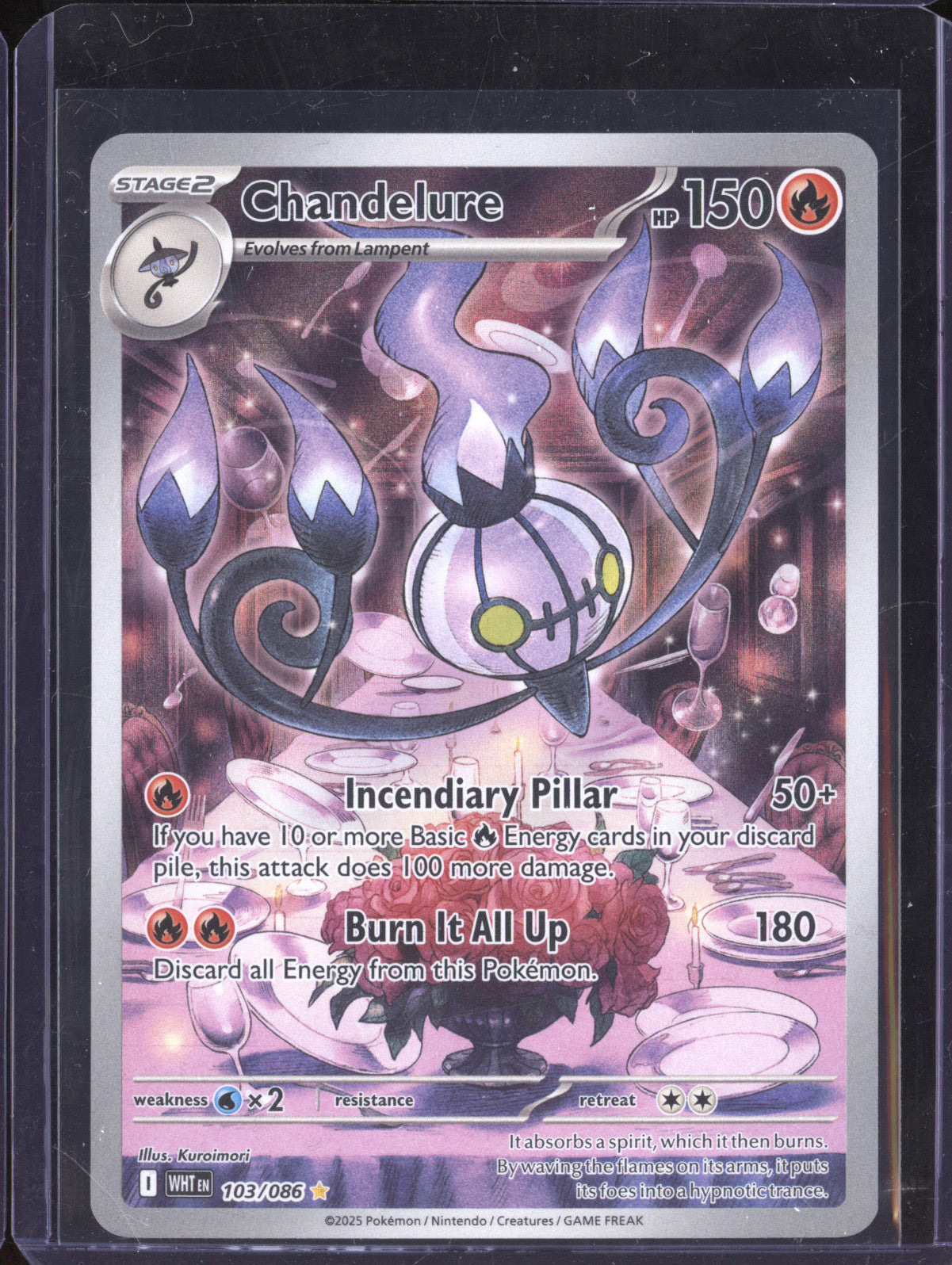 Chandelure 2025 Pokemon White Flare 103/086 Illustration Rare