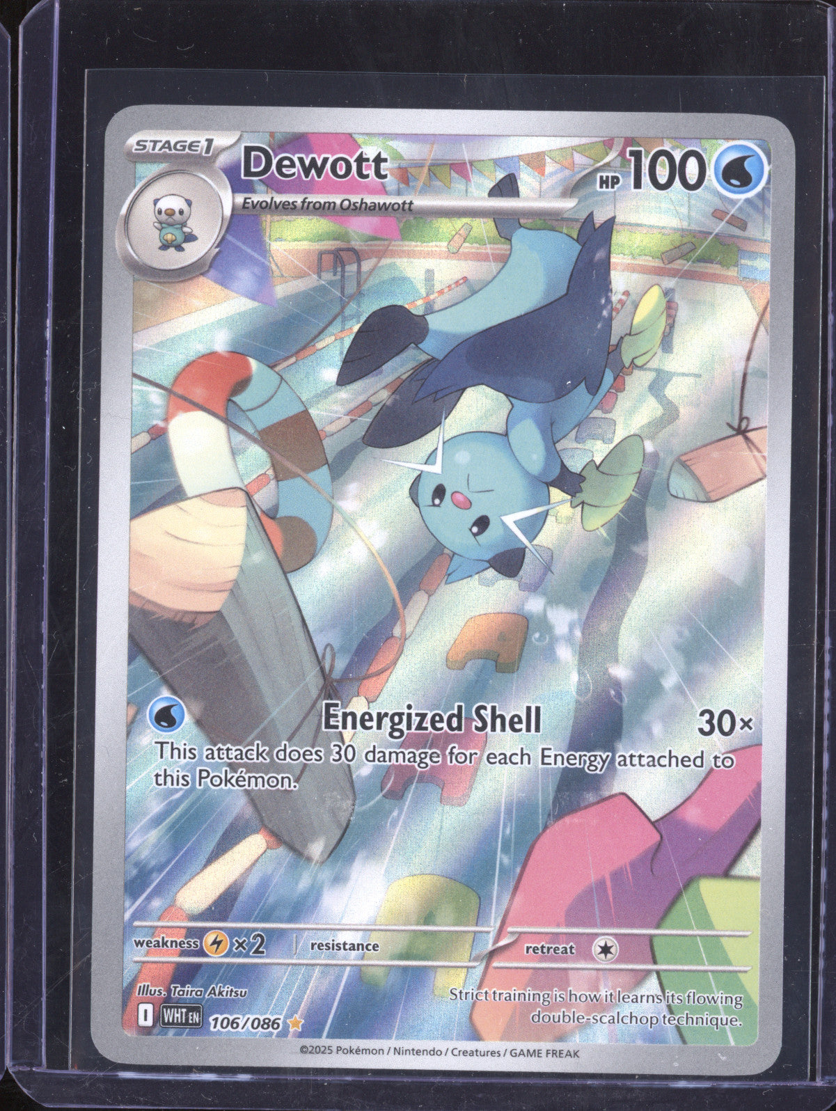 Dewott 2025 Pokemon White Flare 106/086 Illustration Rare