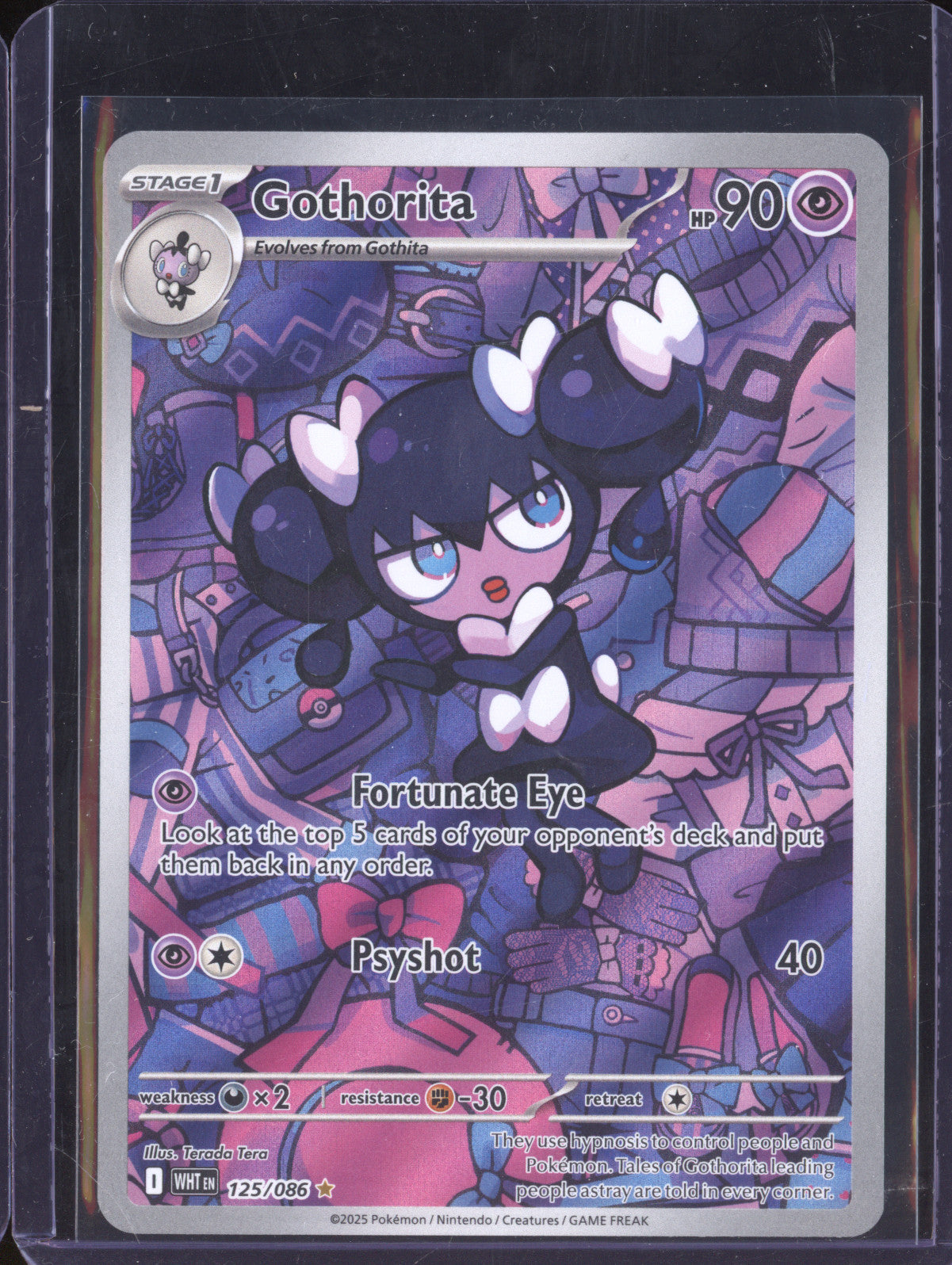 Gothorita 2025 Pokemon White Flare 125/086 Illustration Rare Gothorita 2025 Pokemon White Flare 125/086 Illustration Rare
