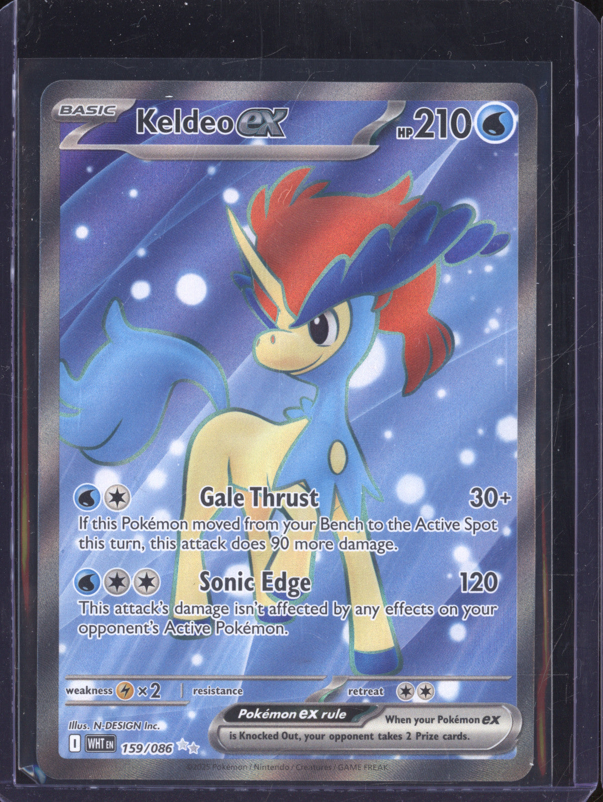 Keldeo ex 2025 Pokemon White Flare 159/086 Ultra Rare