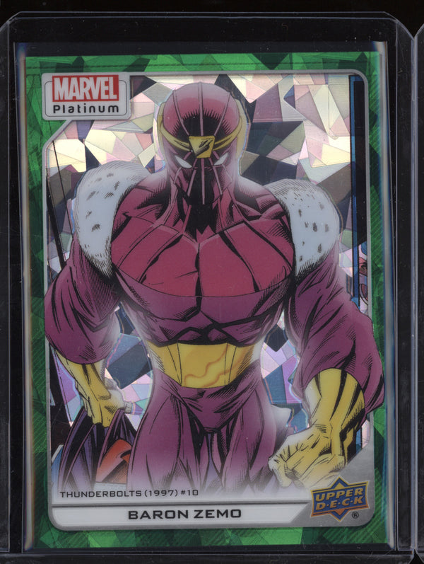 Baron Zemo 2023 Upper Deck Marvel Platinum 154 Green Crackle 48/99