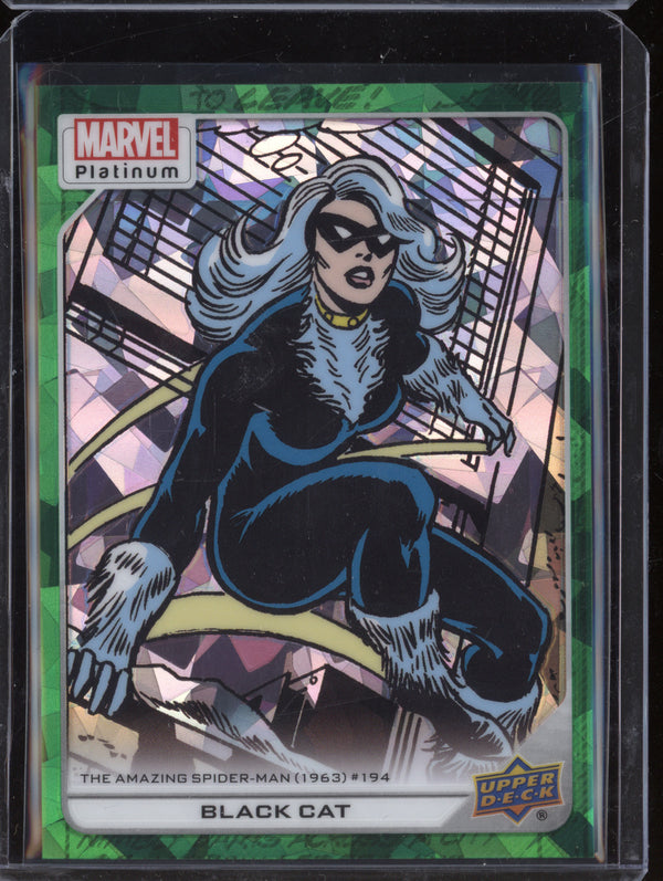 Black Cat 2023 Upper Deck Marvel Platinum 161 Green Crackle 29/99