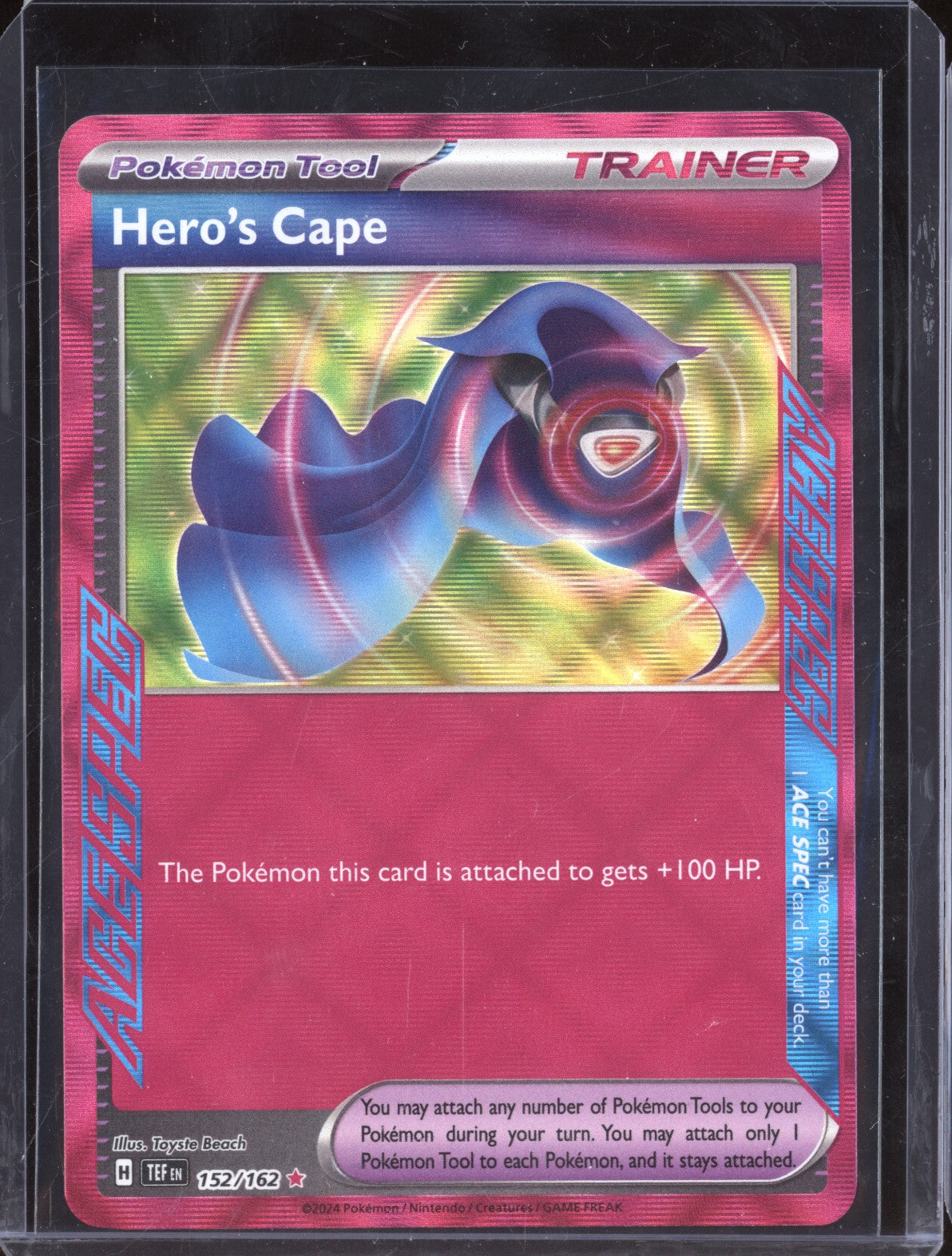 Hero's Cape 2024 Pokemon Temporal Forces 152/162 Ace Spec