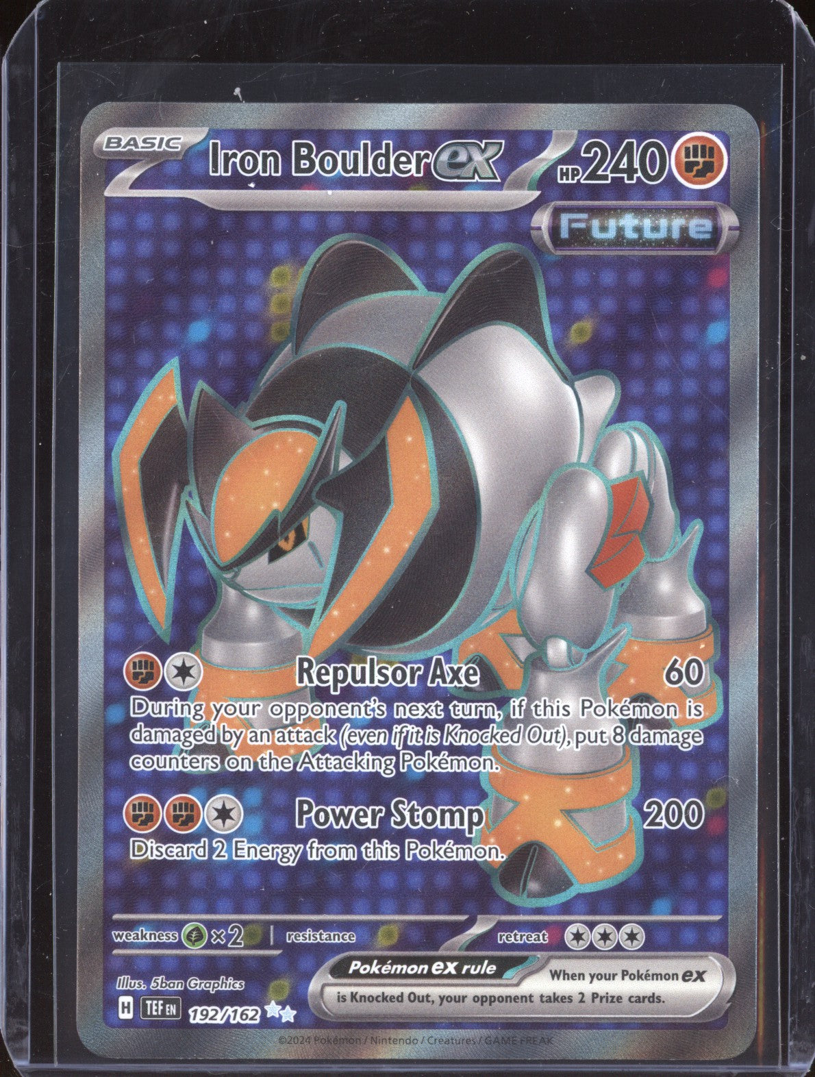 Iron Boulder ex 2024 Pokemon Temporal Forces 192/162 Ultra Rare