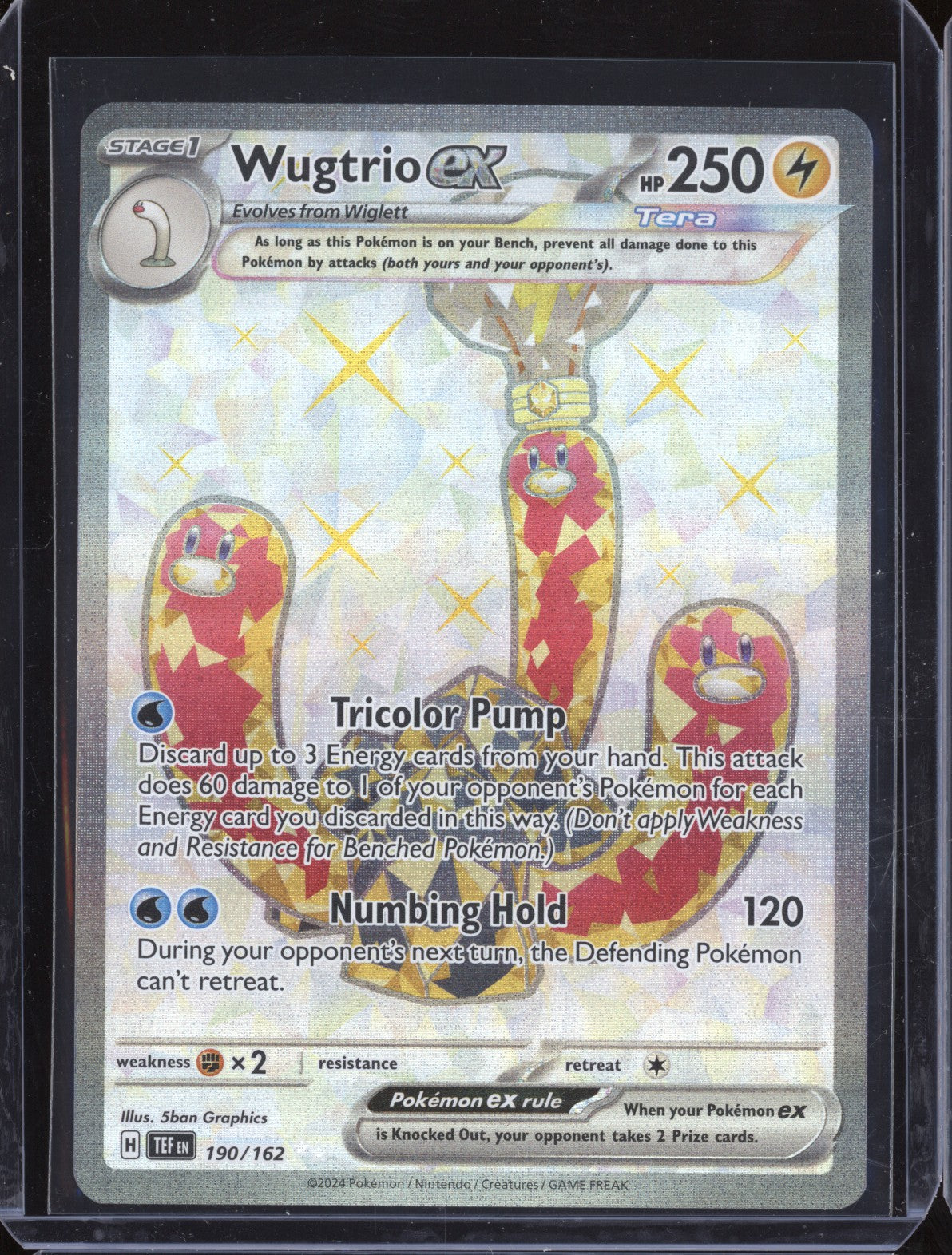 Wugtrio ex 2024 Pokemon Temporal Forces 190/162 Ultra Rare