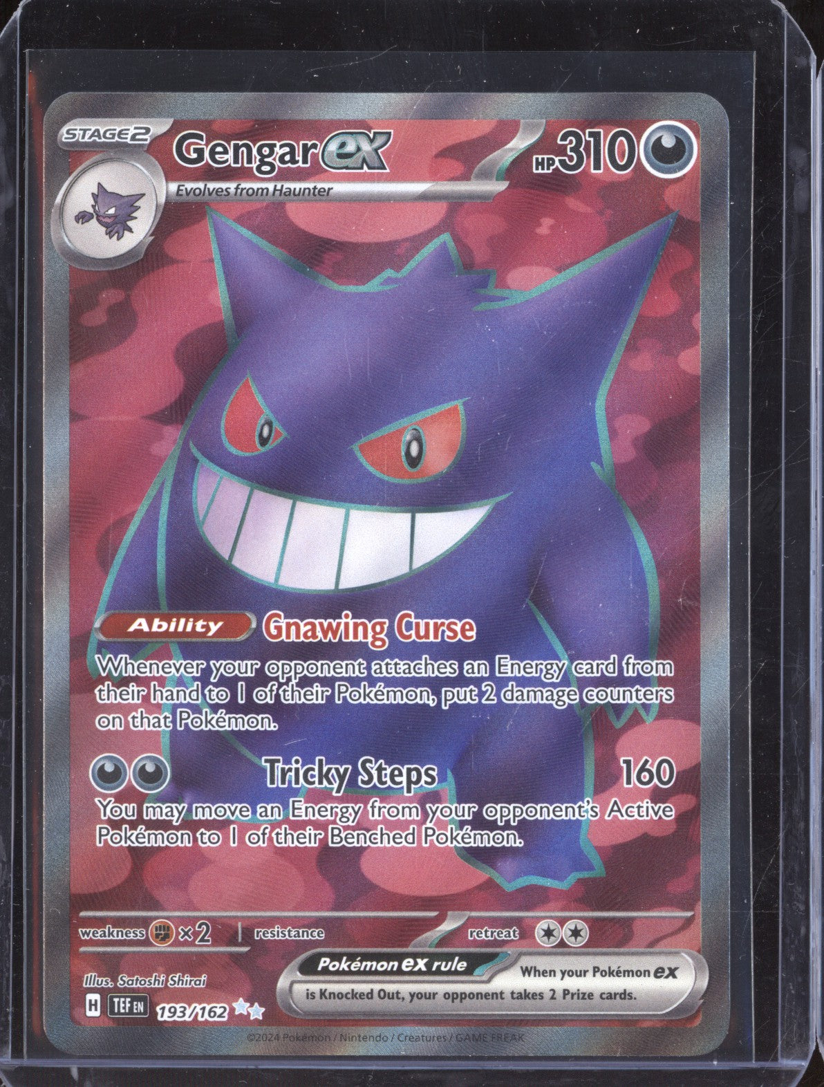 Gengar ex 2024 Pokemon Temporal Forces 193/162 Ultra Rare