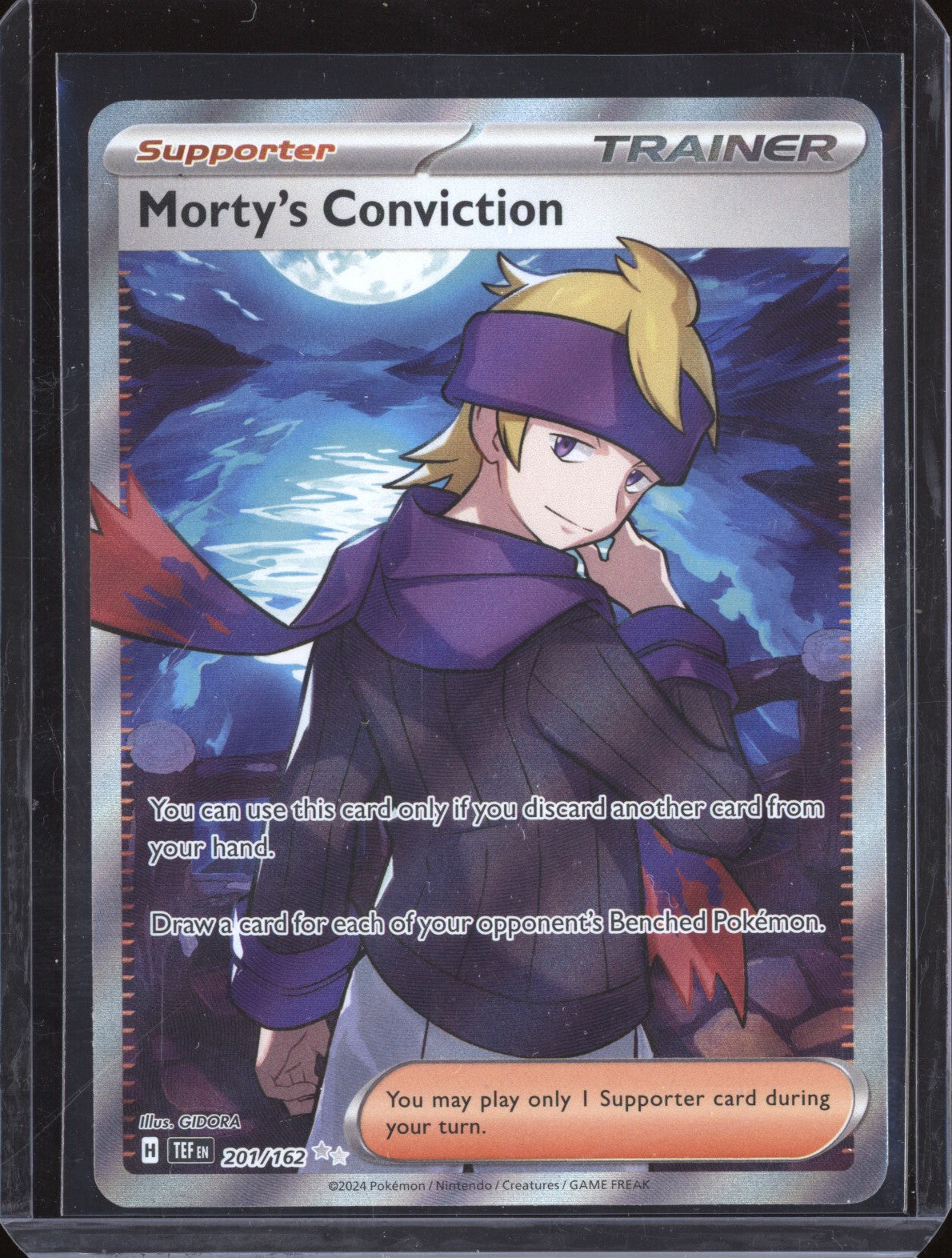 Morty's Conviction 2024 Pokemon Temporal Forces 201/162 Ultra Rare