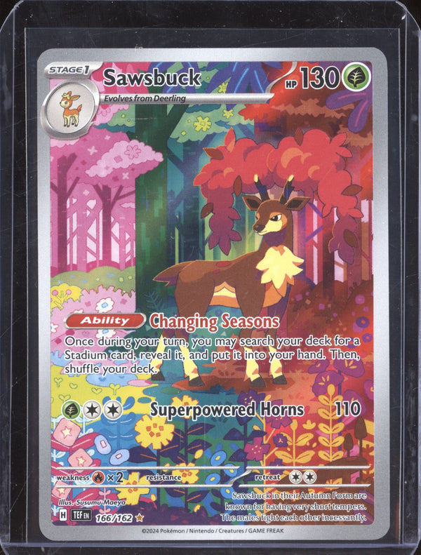 Sawsbuck 2024 Pokemon Temporal Forces 166/162 Illustration Rare