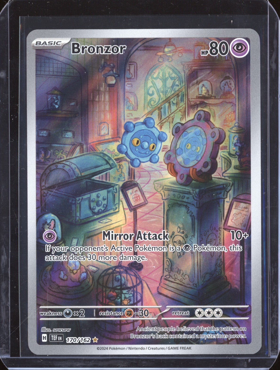 Bronzor 2024 Pokemon Temporal Forces 170/162 Illustration Rare