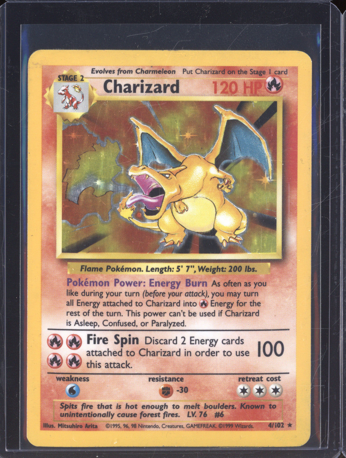 1999 Pokemon Base Set 4/102 Charizard Holo