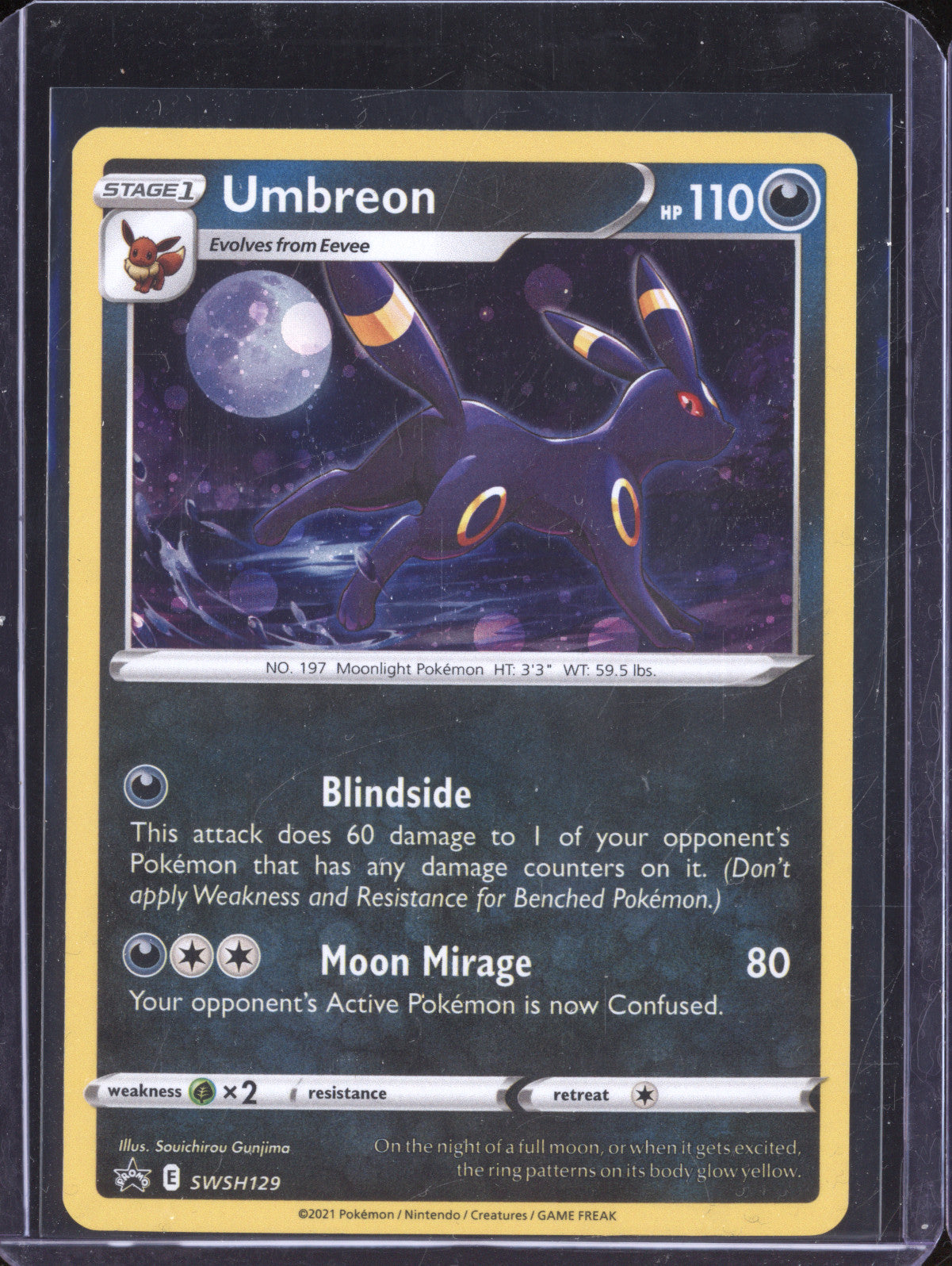 Umbreon 2021 Pokemon Sword & Shield Promos SWSH129 Black Star Promo Holo