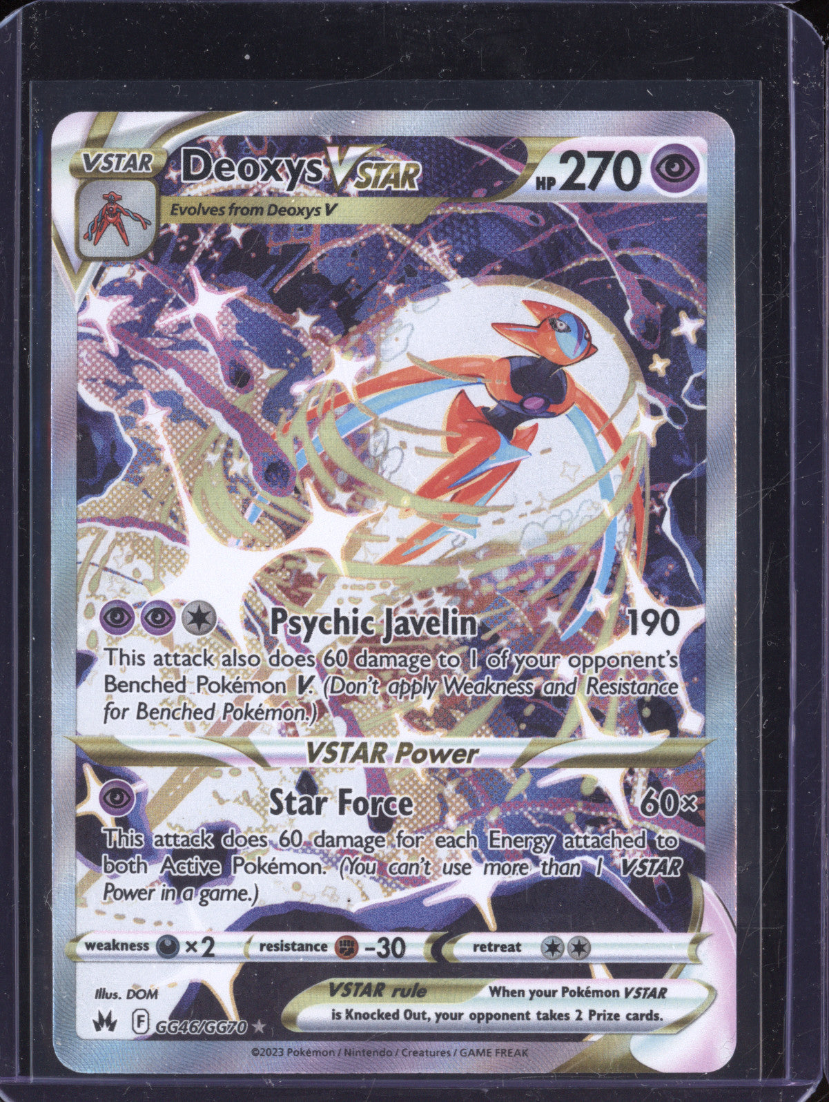 Deoxys VStar 2023 Pokemon Crown Zenith GG46/GG70 Full Art