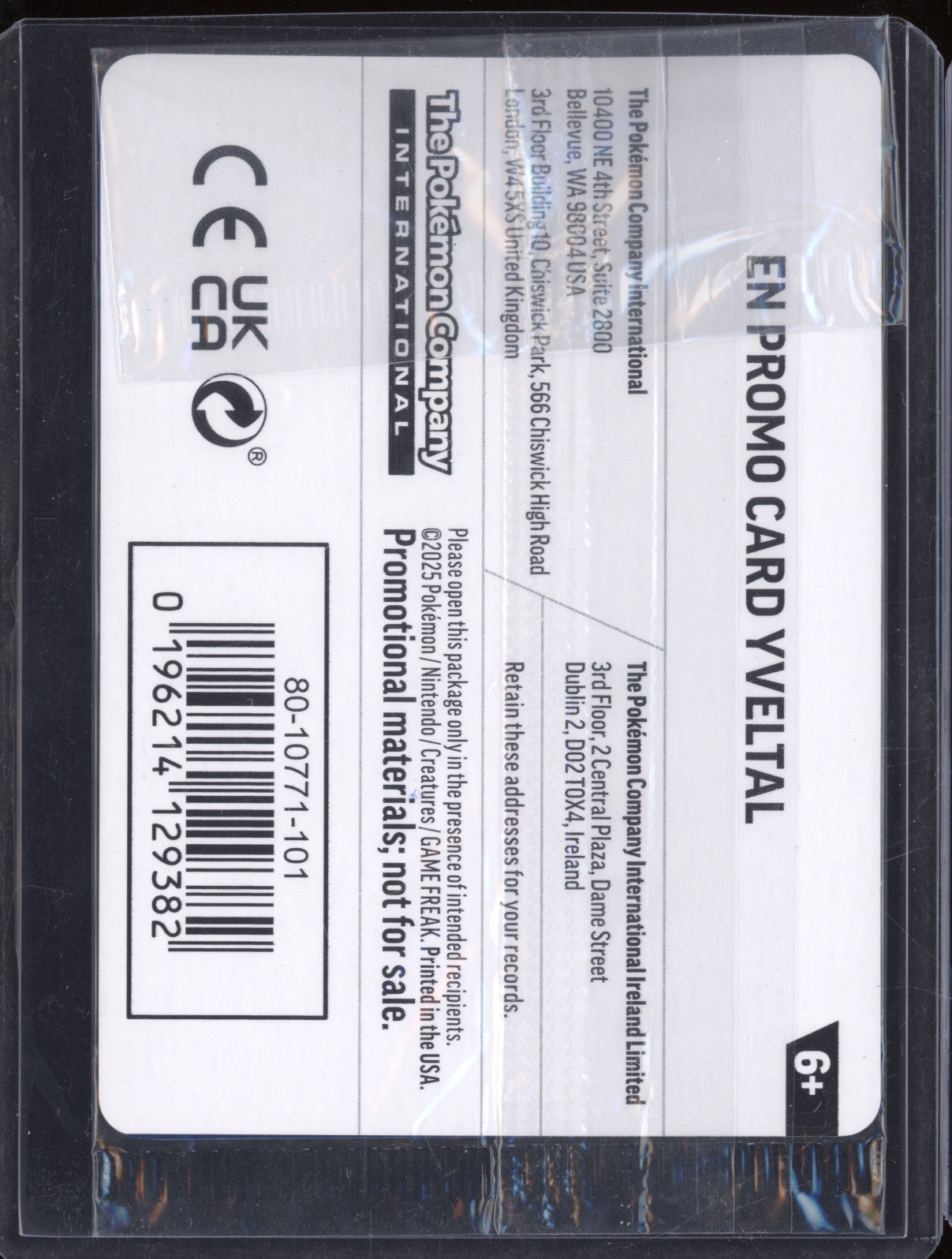 Yveltal EB Games 2025 Pokemon Mega Evolution 088/132 Sealed Promo