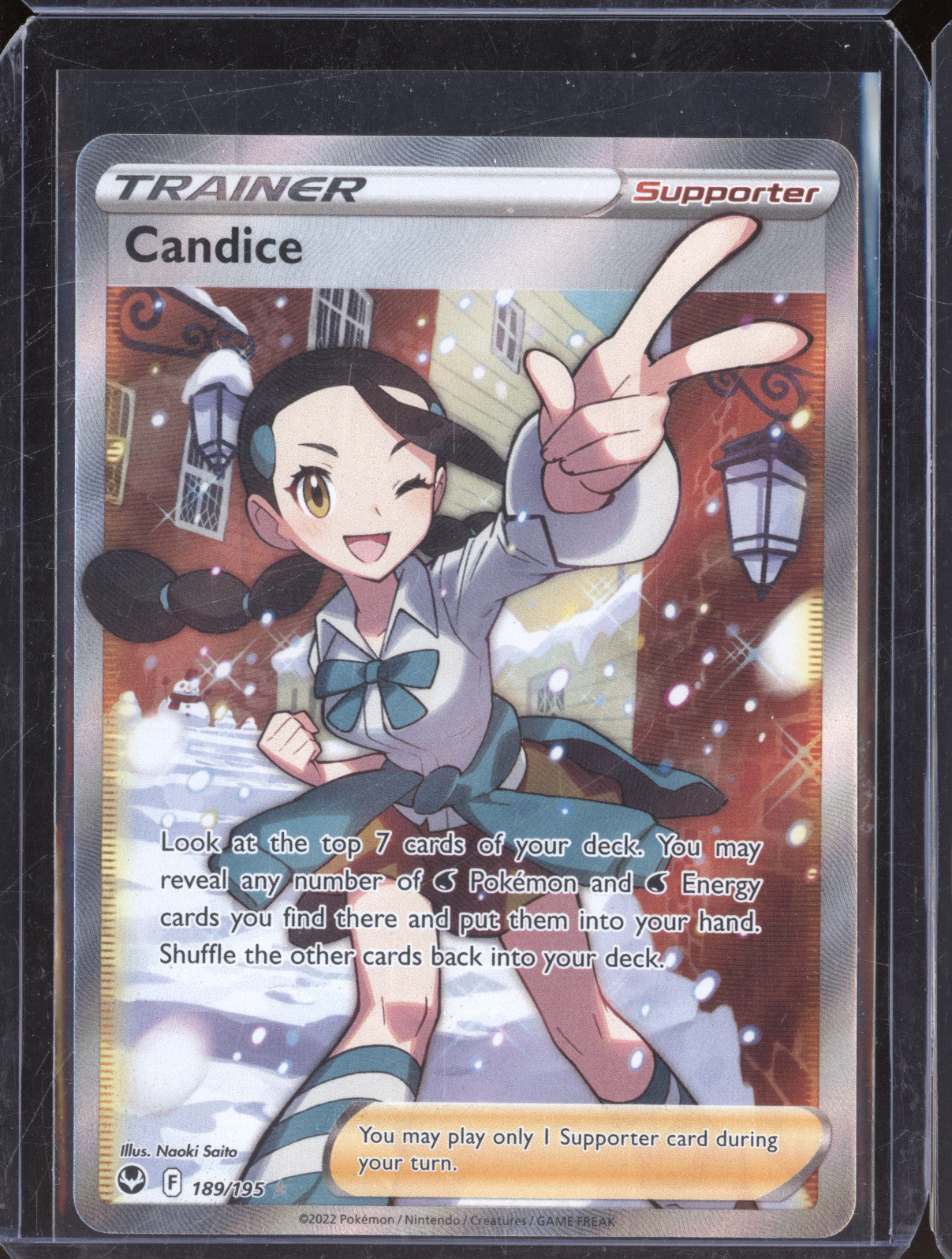 2022 Pokemon Silver Tempest 189/195 Candice Full Art