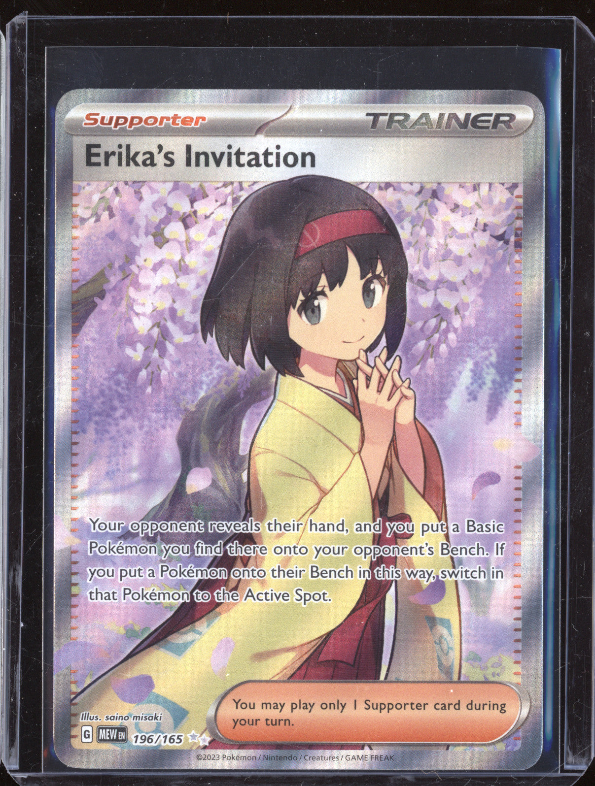 Erika's Invitation 2023 Pokemon 151 MEW 196/165 Ultra Rare