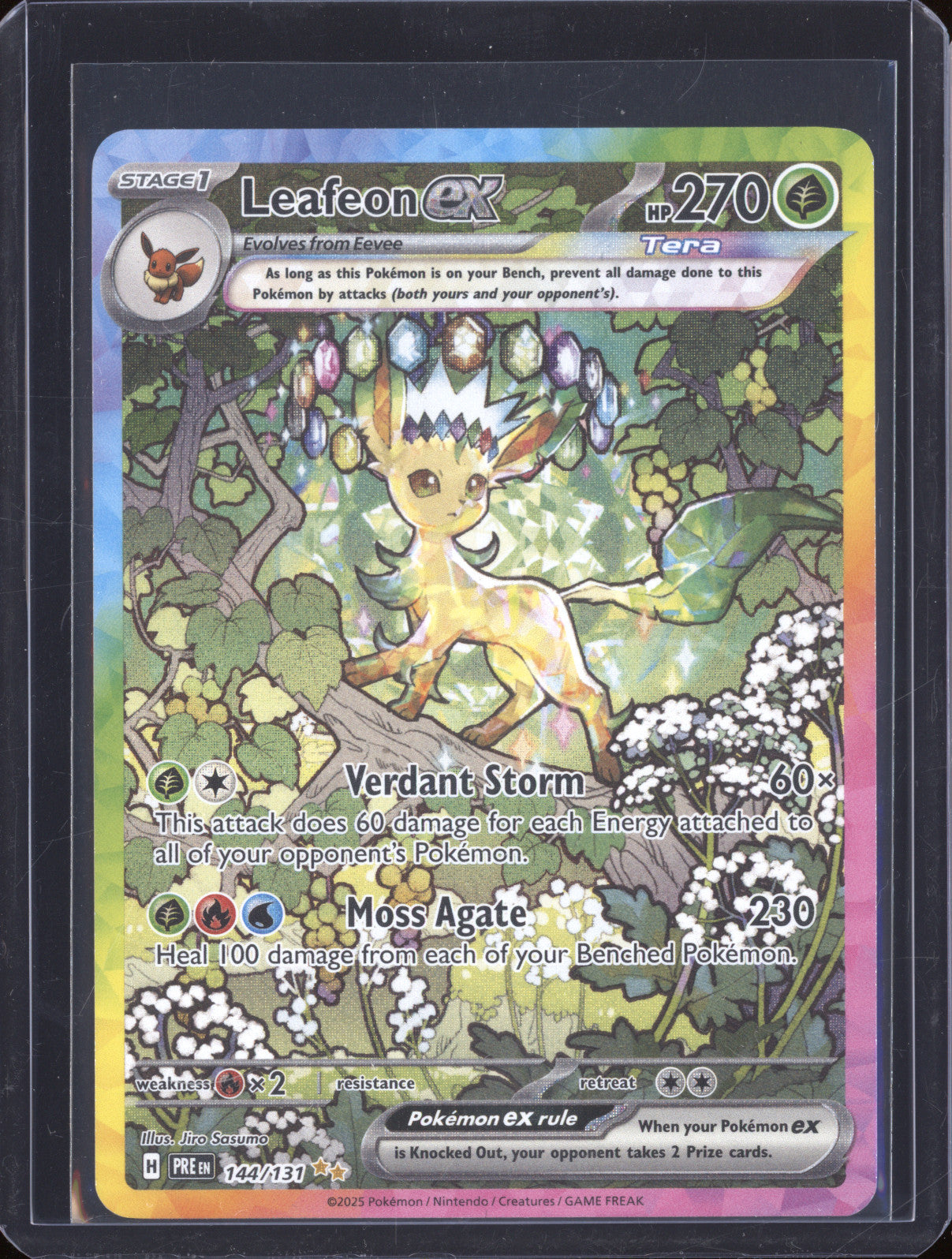 Leafeon Ex Pokemon Prismatic Evolutions PRE 144/131 Special Illustration Rare