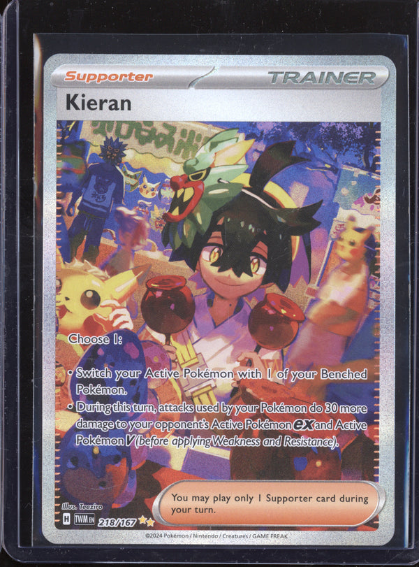 Kieran 2024 Pokemon Twilight Masquerade 218/167 Special Illustration Rare