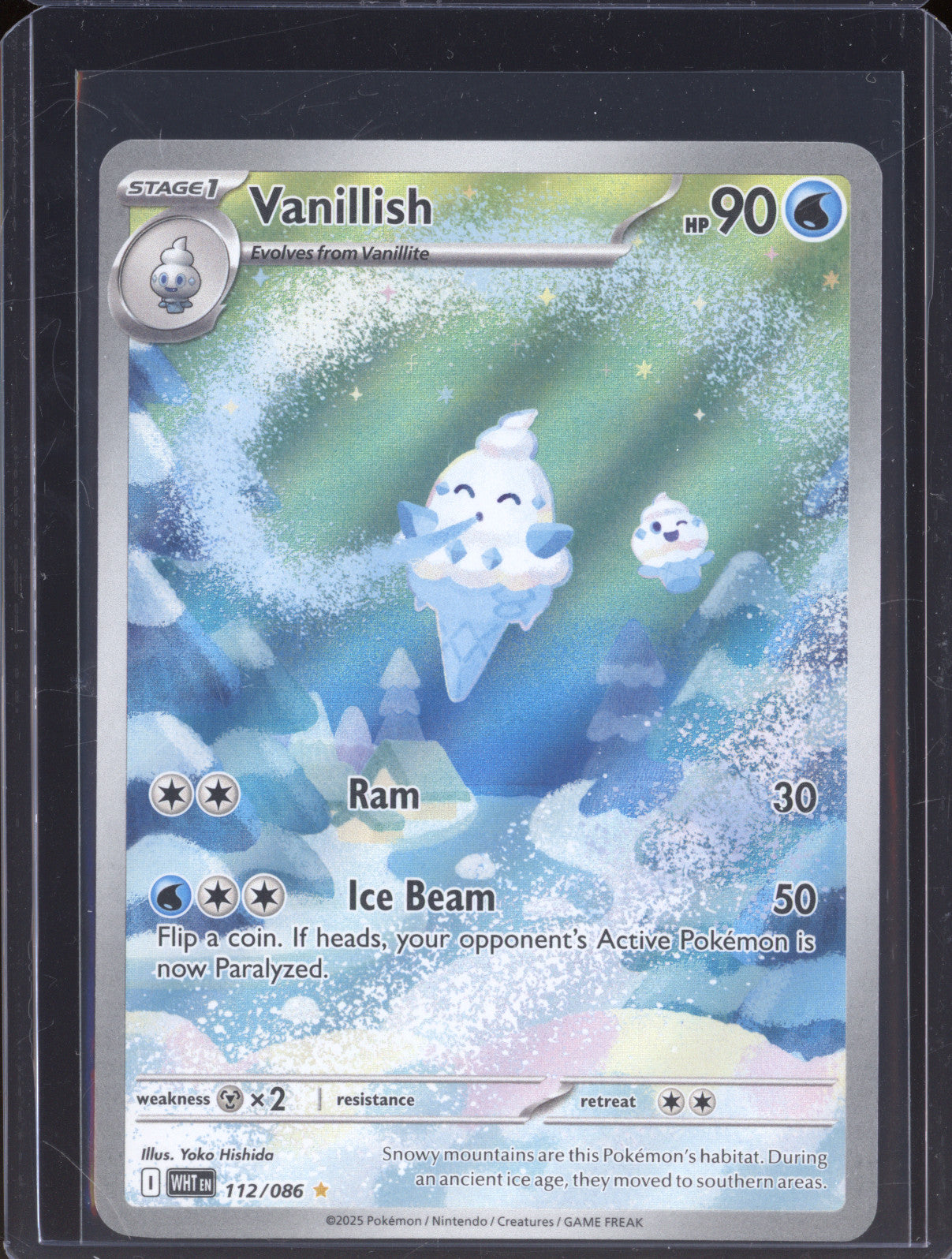 Vanillish 2025 Pokemon White Flare WHT 112/086 Illustration Rare