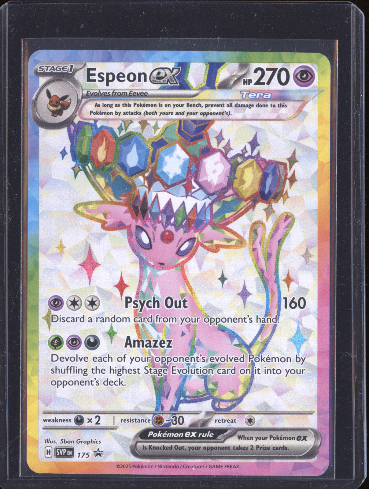 2025 Pokemon Prismatic Evolutions Black Star Promo SVP175 Espeon ex