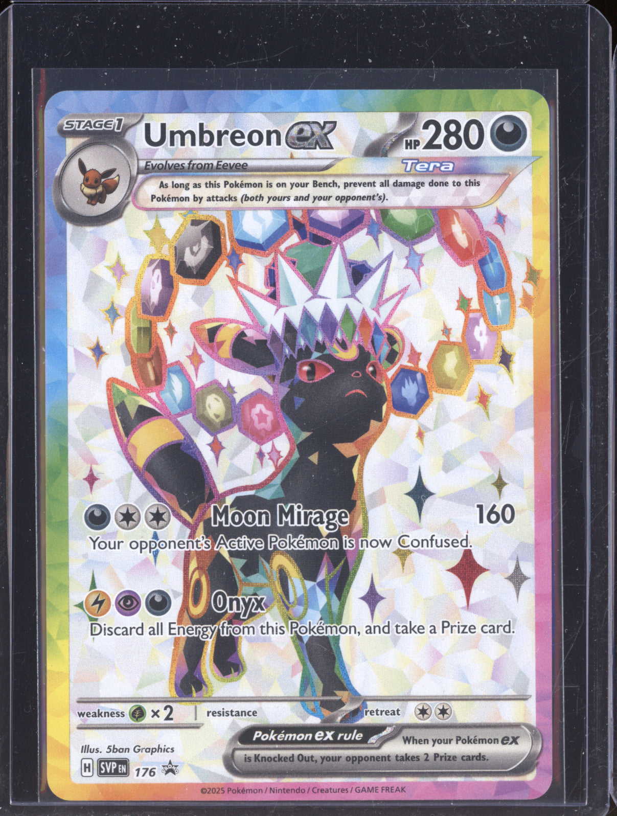 2025 Pokemon Scarlet & Violet Promo SVP 176 Umbreon ex Prismatic