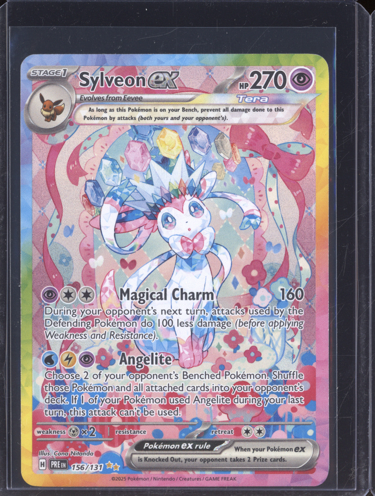 Sylveon Ex Pokemon Prismatic Evolutions PRE 156/131 Special Illustration Rare