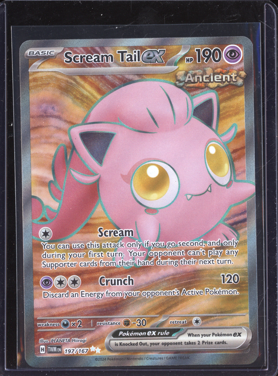 Scream Tail ex 2024 Pokemon Twilight Masquerade 197/167 Ultra Rare