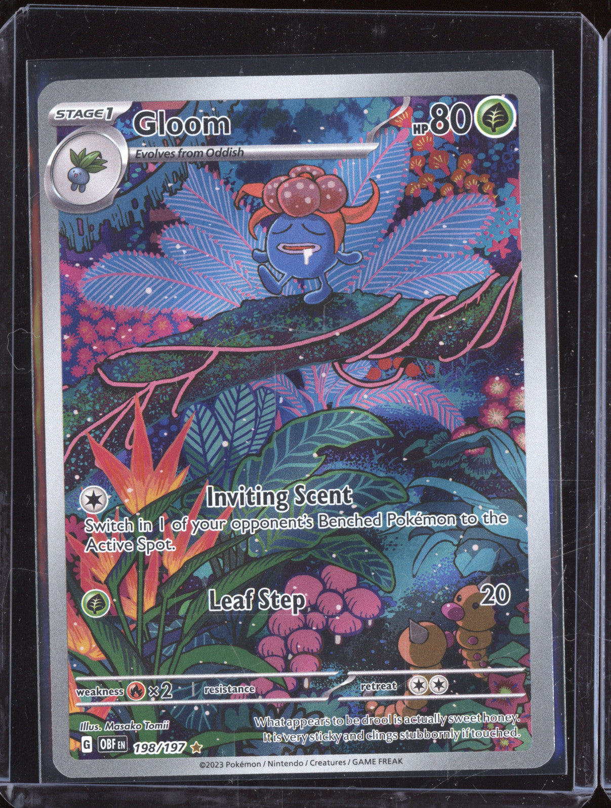 Gloom 2023 Pokemon Obsidian Flames OBF 198/197 Illustration Rare
