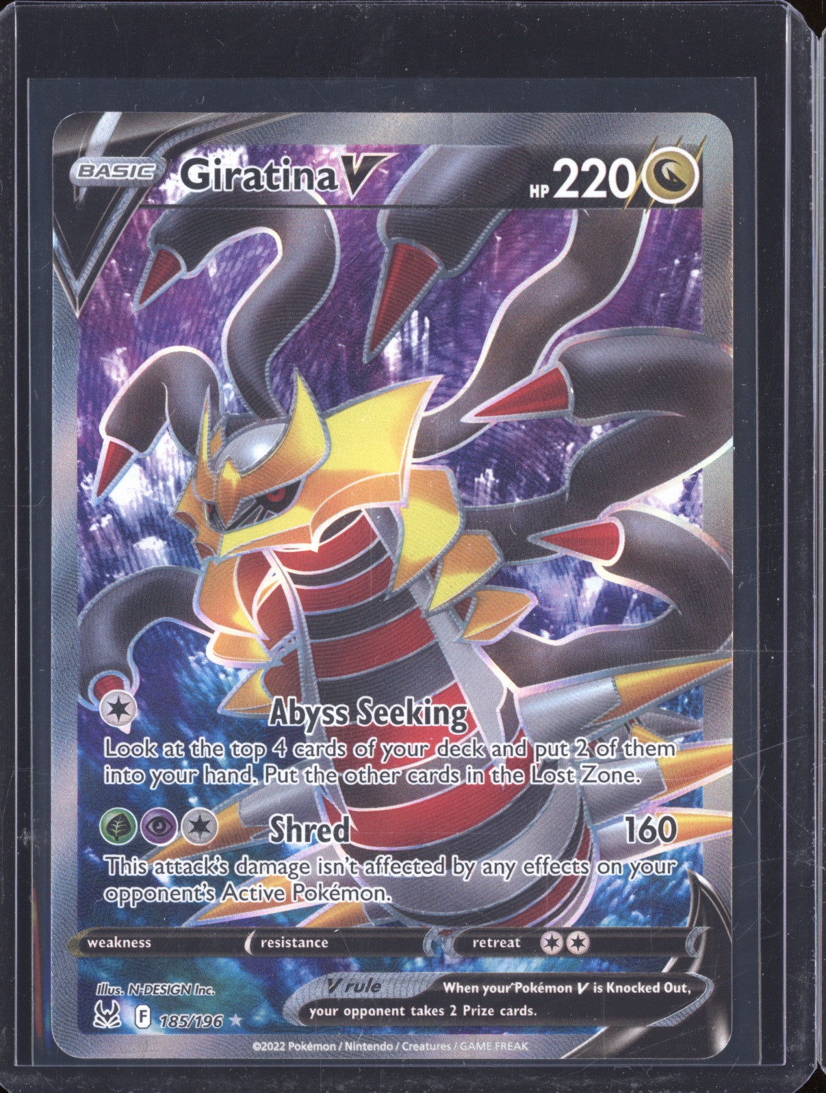 Giratina V 2022 Pokemon Lost Origin 185/196 Full Art