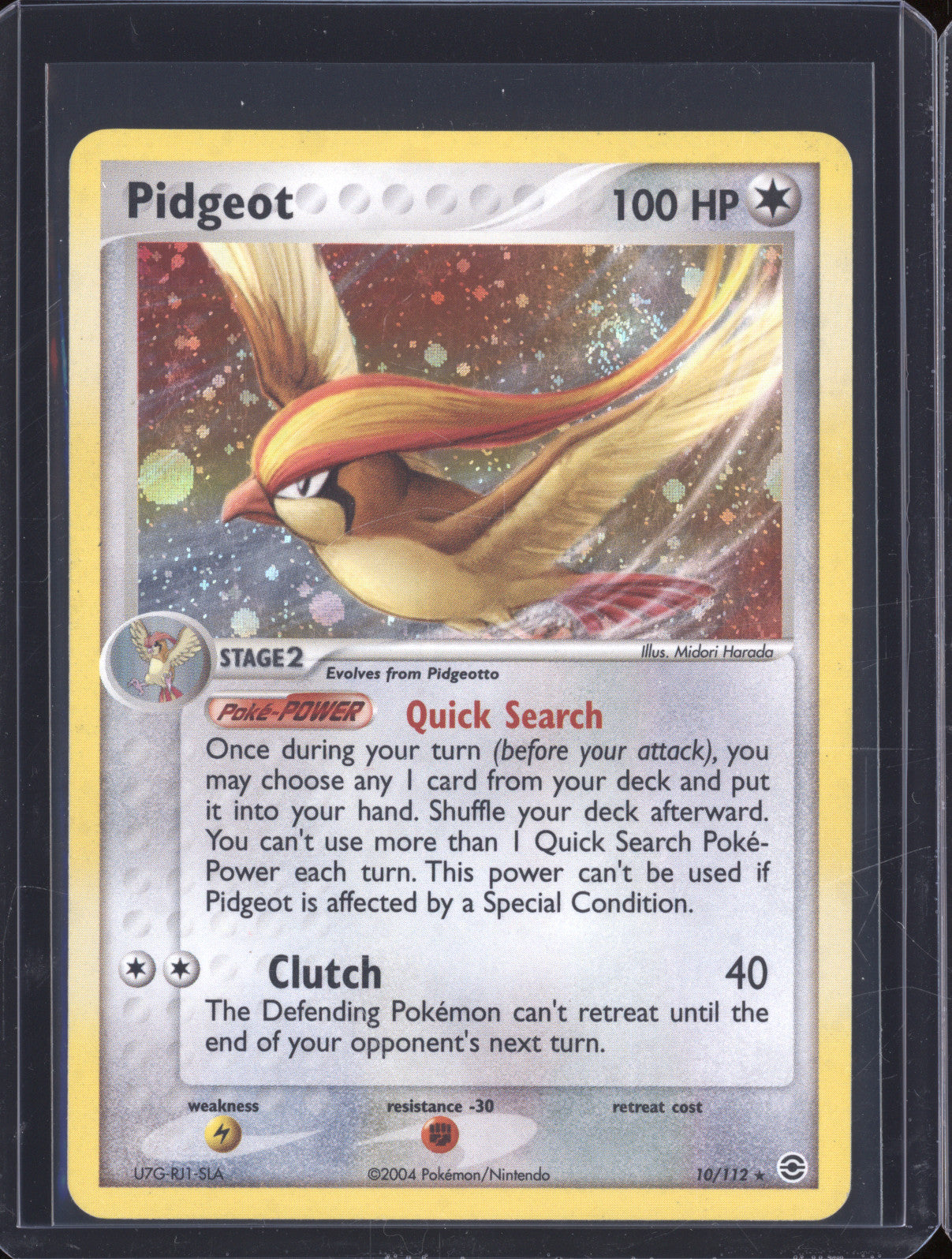 Pidgeot 2004 Pokemon EX Fire Red & Leaf Green 10/112 Holo Rare