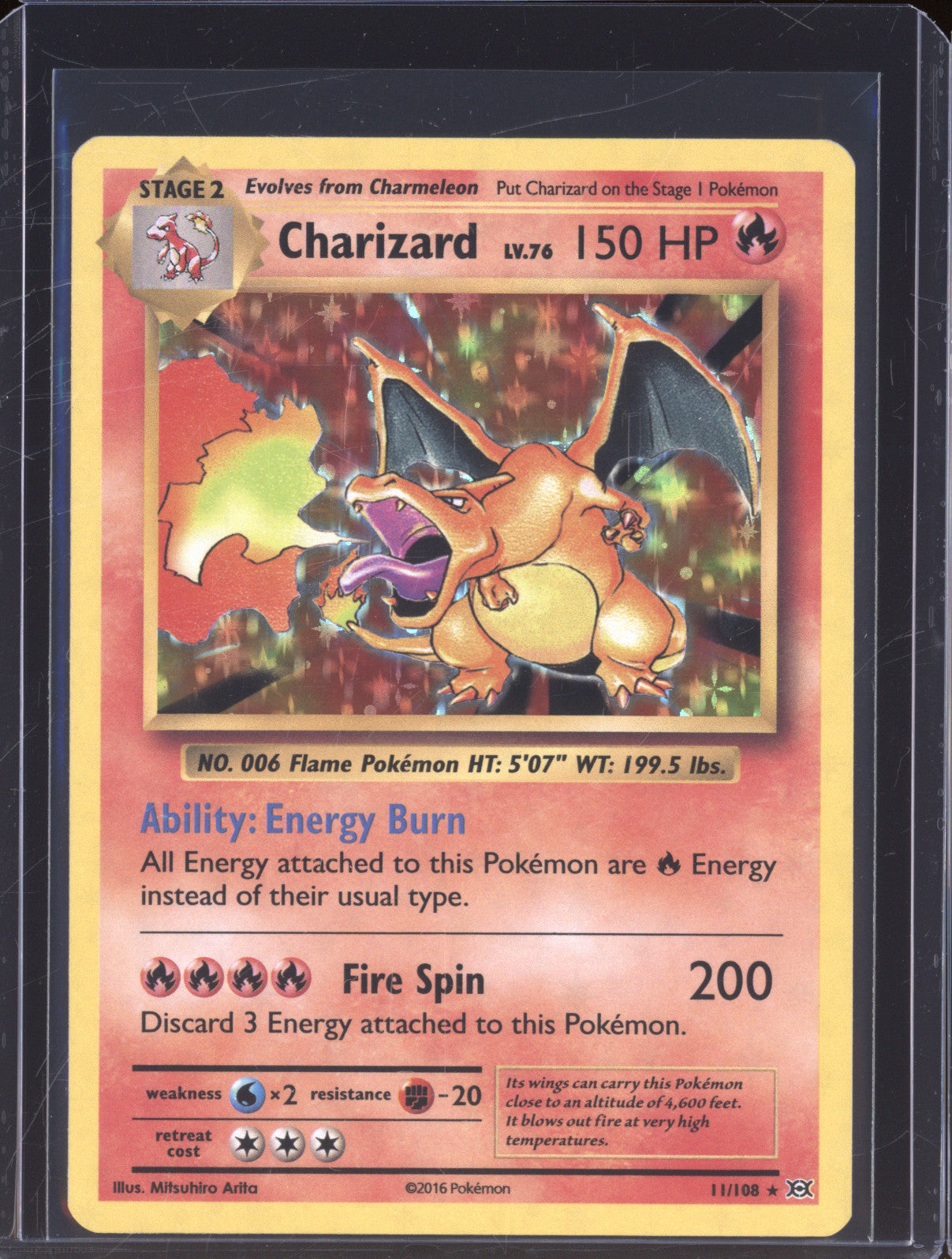 2016 Pokemon XY Evolutions 11/108 Charizard Holo