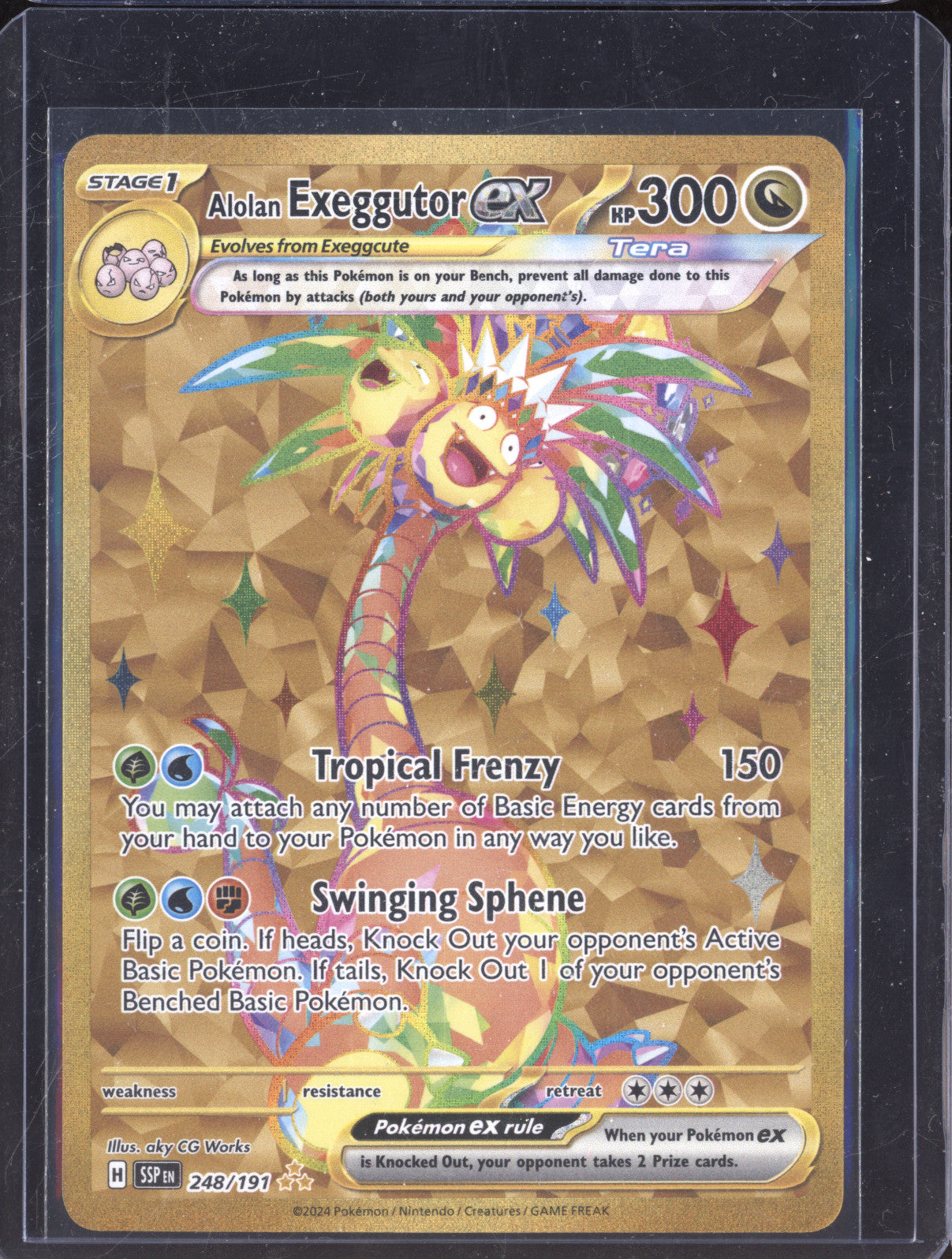 2024 Pokemon Surging Sparks 248/191 Alolan Exeggutor ex Hyper Gold