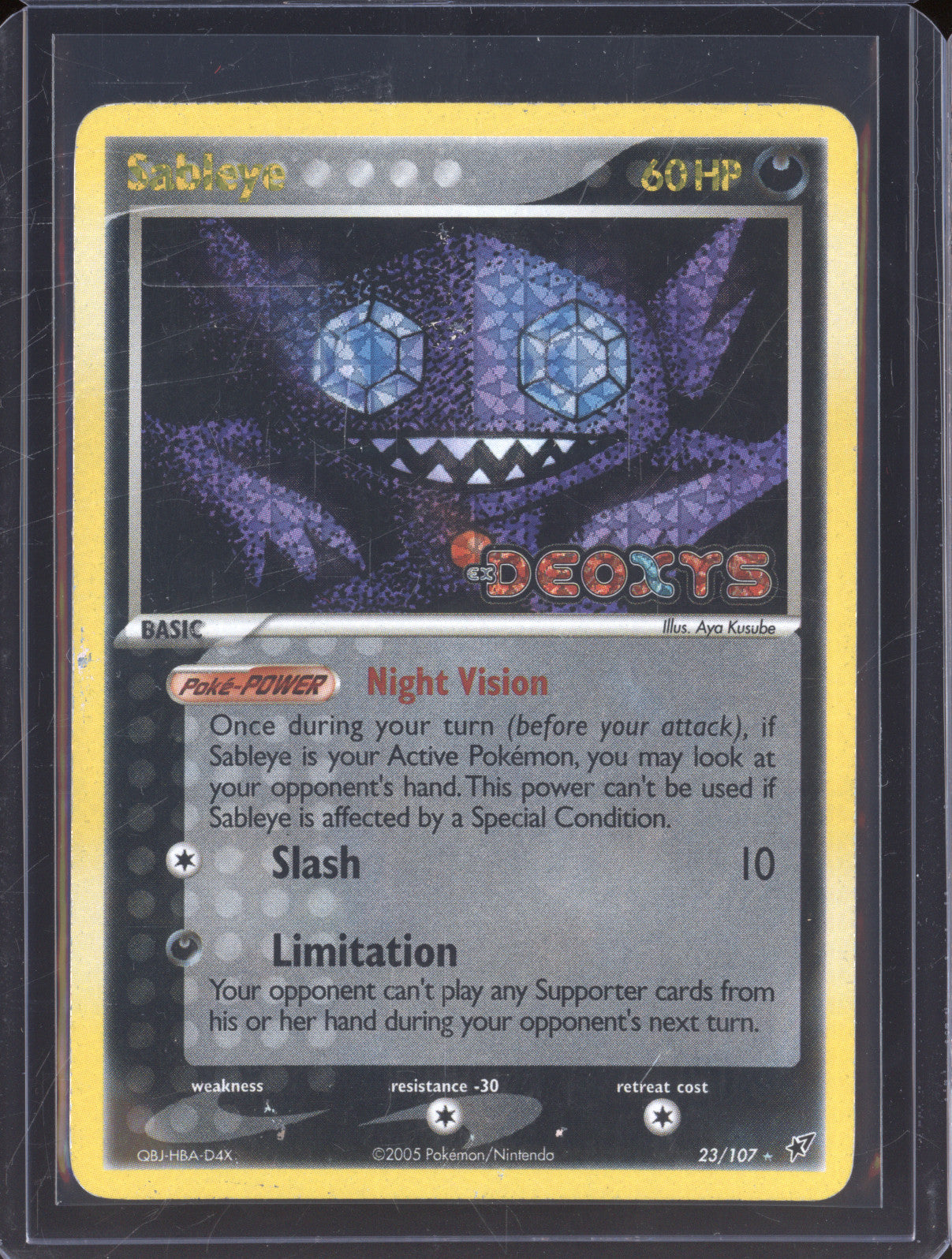 Sableye 2005 Pokemon EX Deoxys 23/107 Reverse Holo
