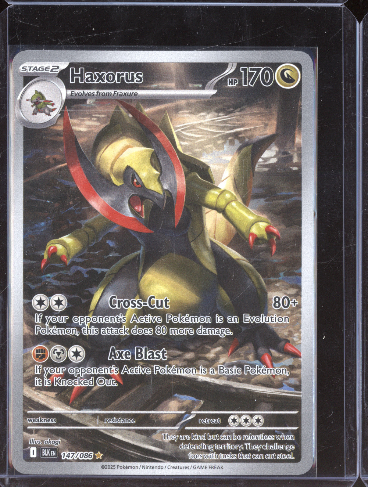 Haxorus 2025 Pokemon Black Bolt BLK 147/086 Illustration Rare