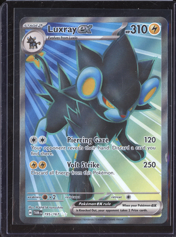 Luxray ex 2024 Pokemon Twilight Masquerade 195/167 Ultra Rare