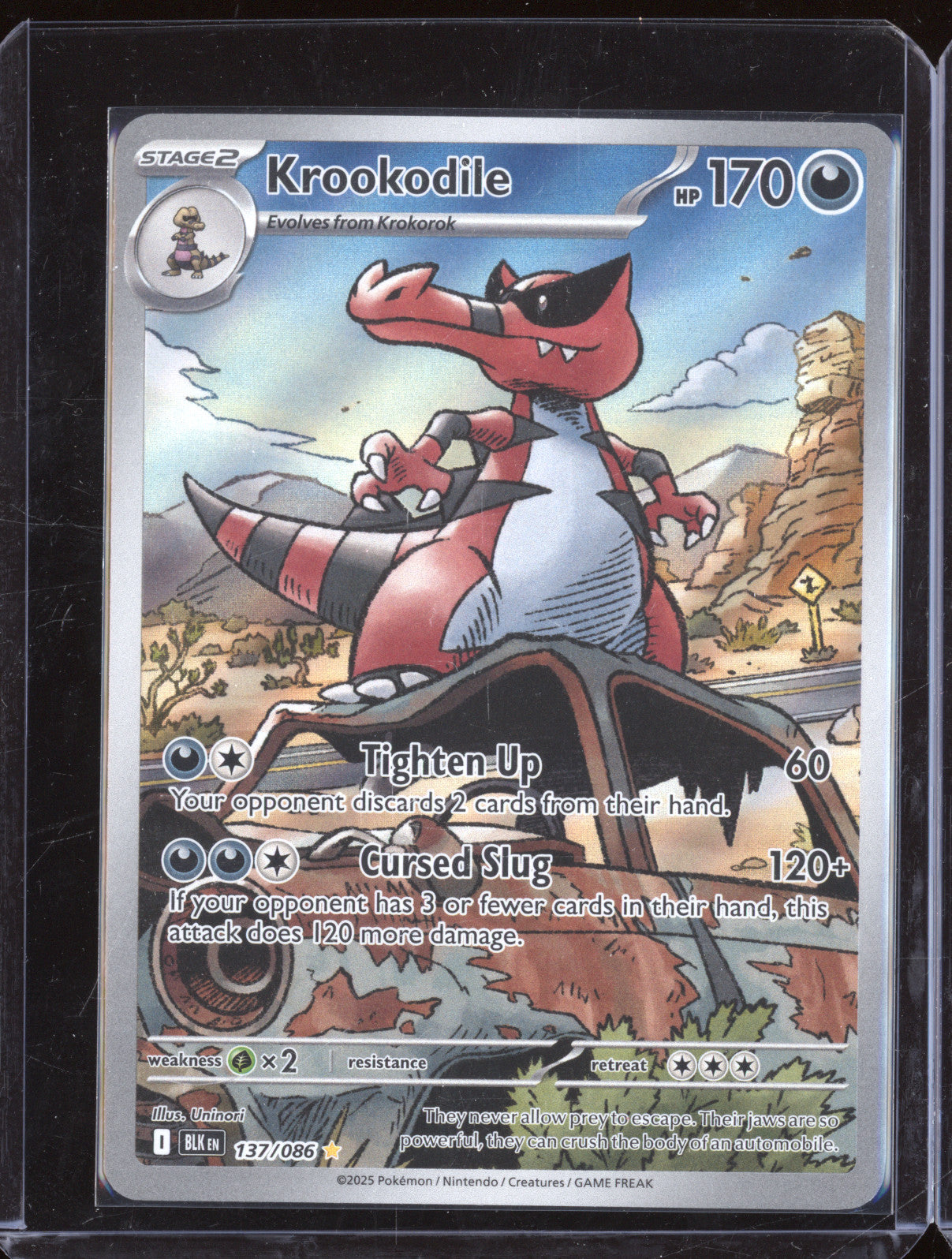 Krookodile 2025 Pokemon Black Bolt BLK 137/086 Illustration Rare
