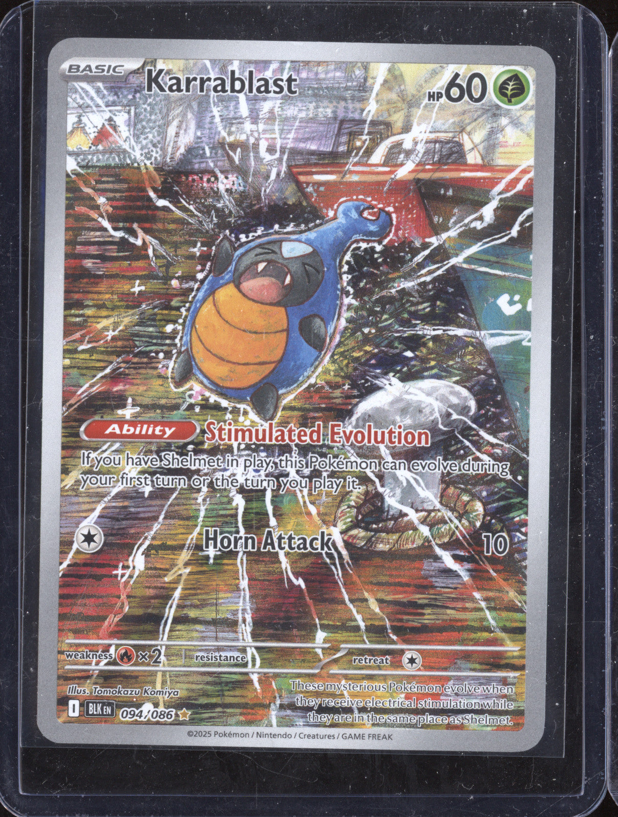 2025 Pokemon 094/086 Karrablast Black Bolt Illustration Rare