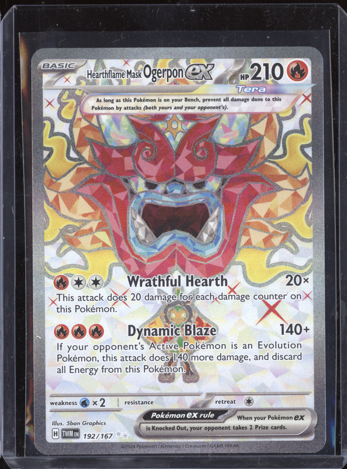 Hearthflame Ogerpon ex 2024 Pokemon Twilight Masquerade 192/167 Ultra Rare