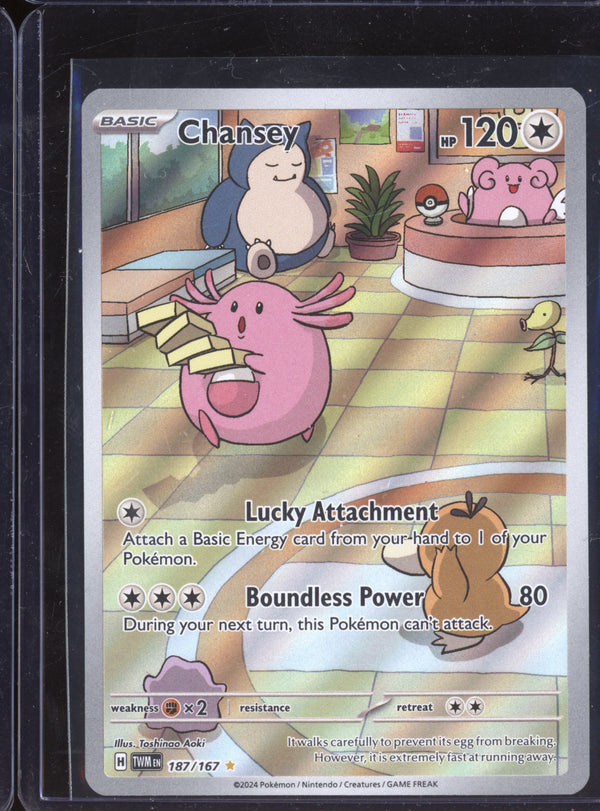 Chansey 2024 Pokemon Twilight Masquerade 187/167 Illustration Rare