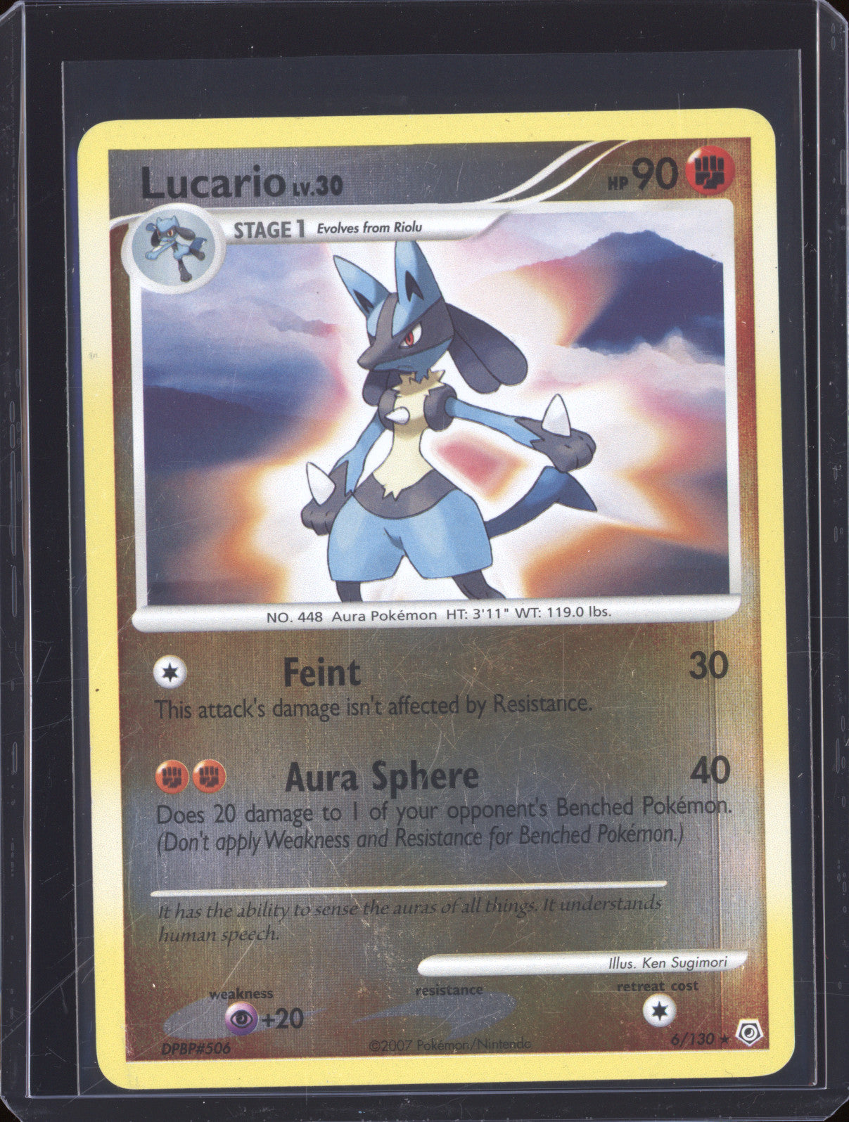 2007 Pokemon Diamond & Pearl 6/130 Lucario Reverse Holo