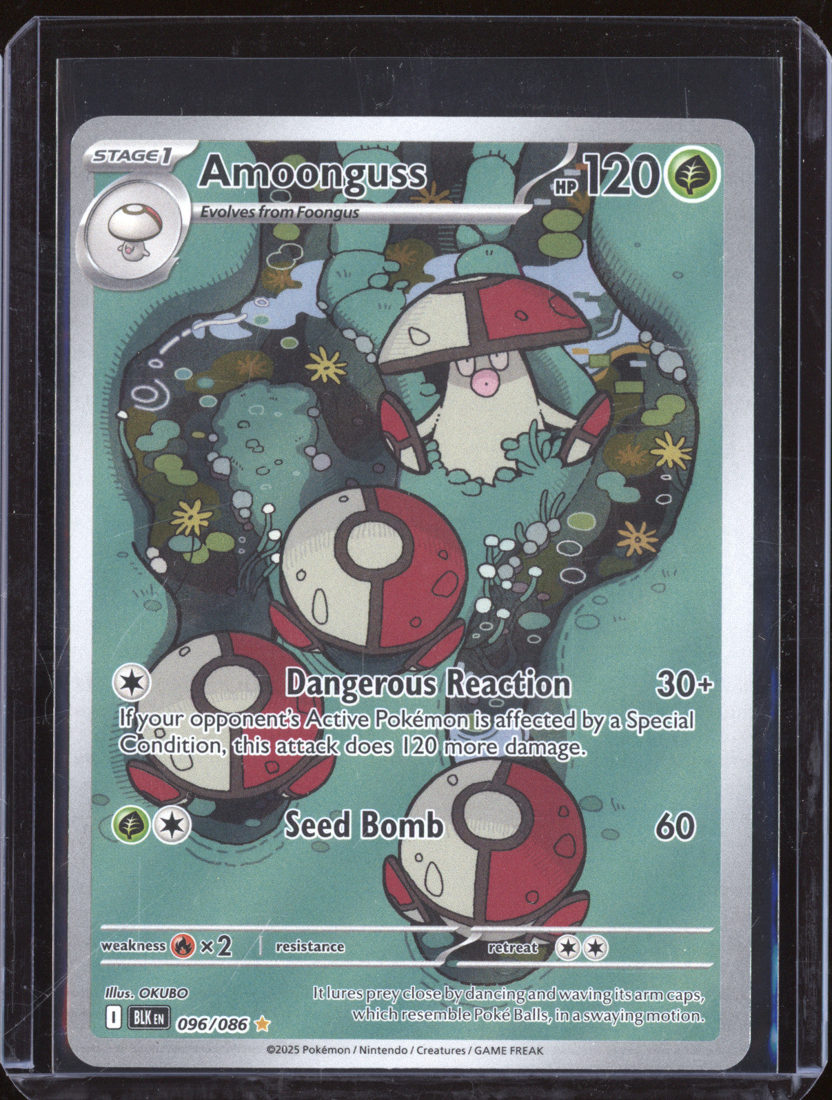 Amoonguss 2025 Pokemon Black Bolt 096/086 Illustration Rare