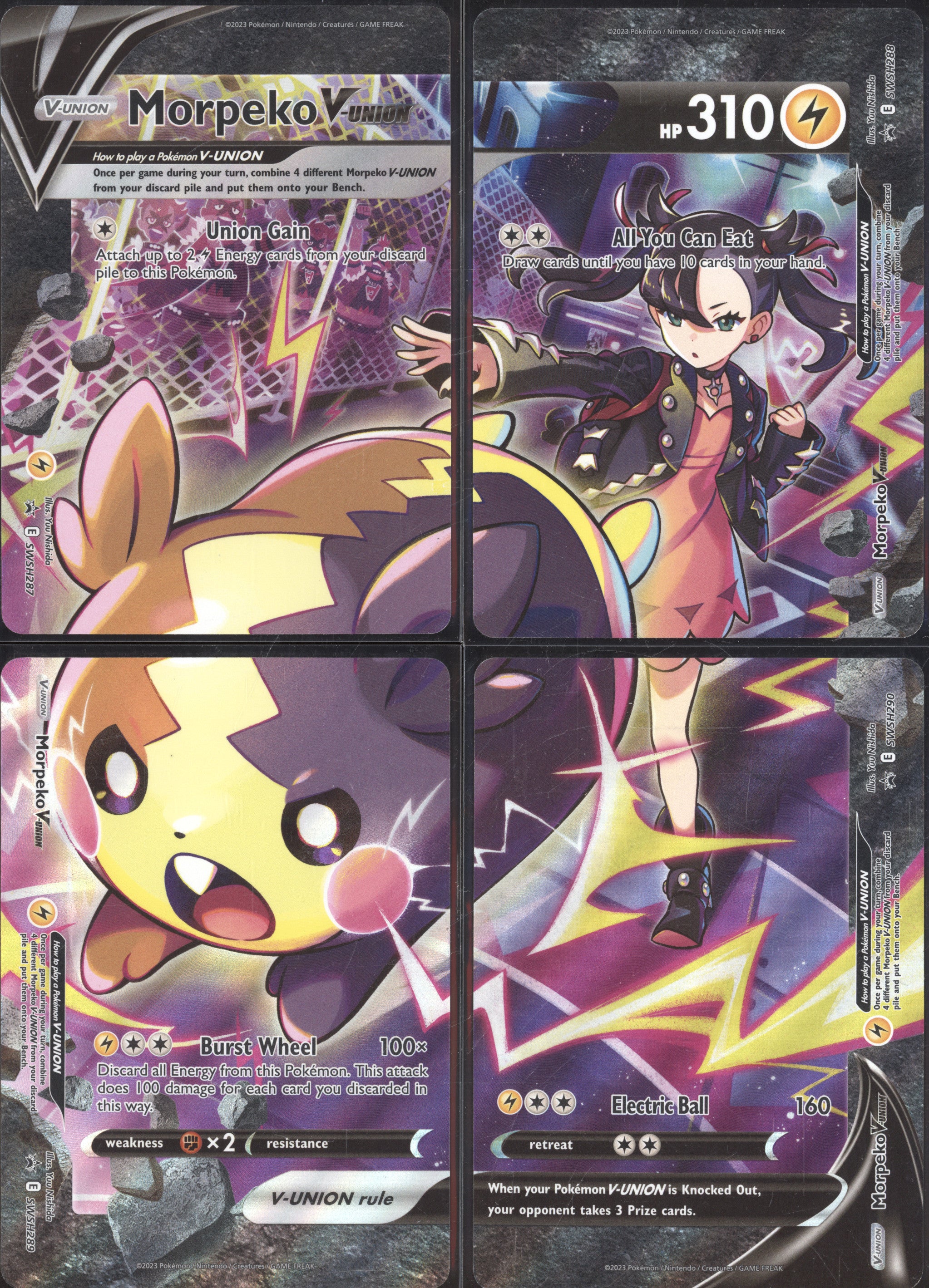 Morpeko V 2023 Pokemon Sword & Shield SWSH287-290 Black Star Promo