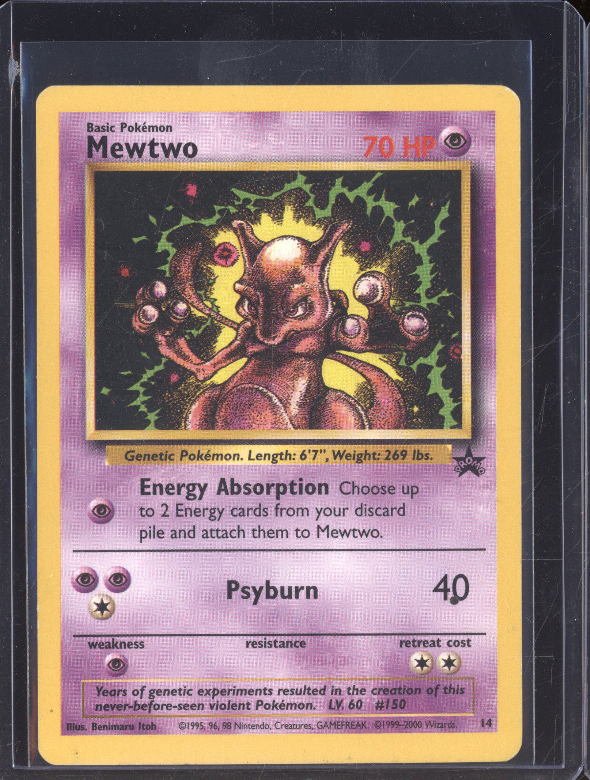 1999 Pokemon Black Star Promo 14 Mewtwo