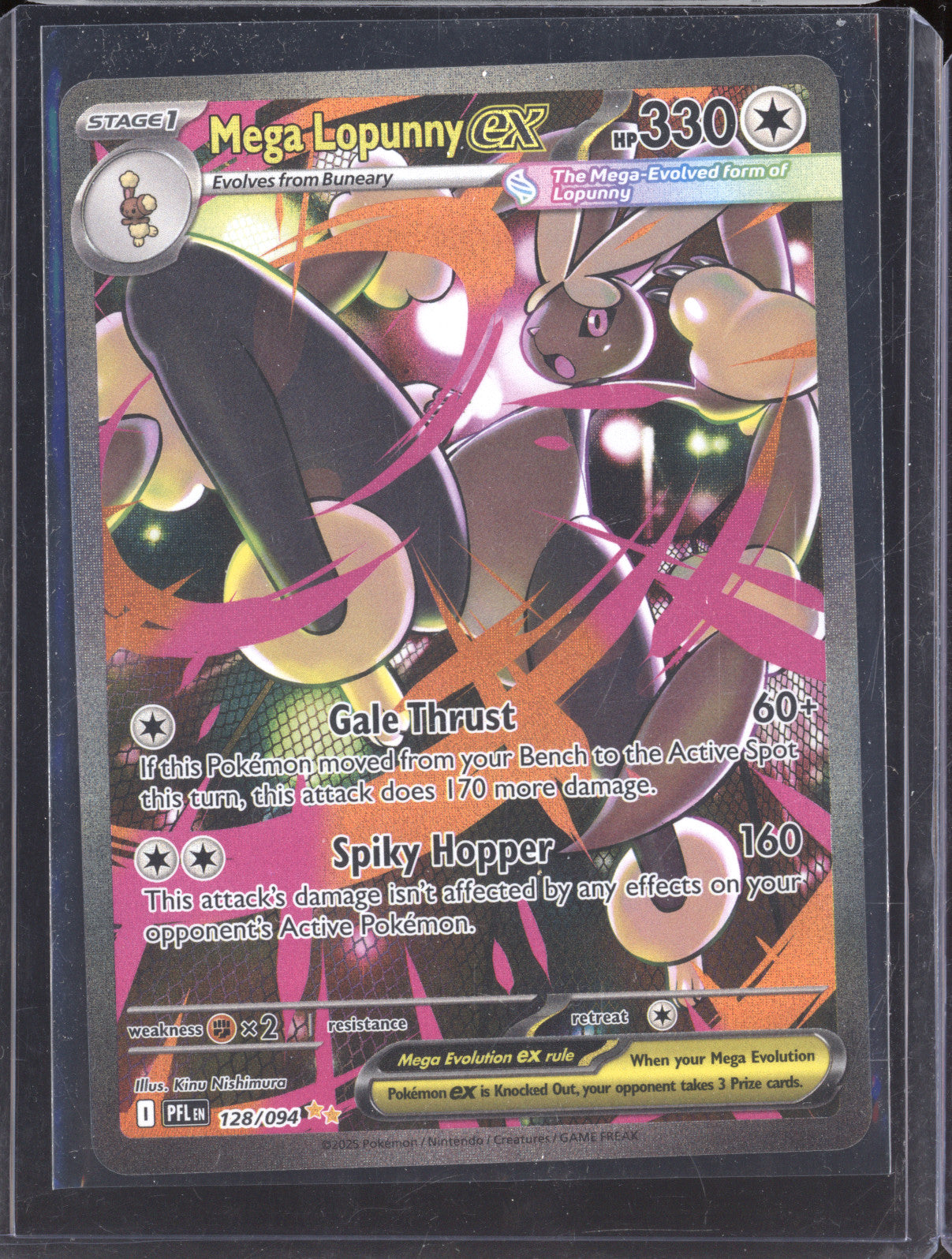2025 Pokemon Phantasmal Flames Mega Lopunny EX 128/094 SIR