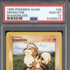 Growlithe 1999 Pokemon Base Set 28/102 Shadowless PSA 10