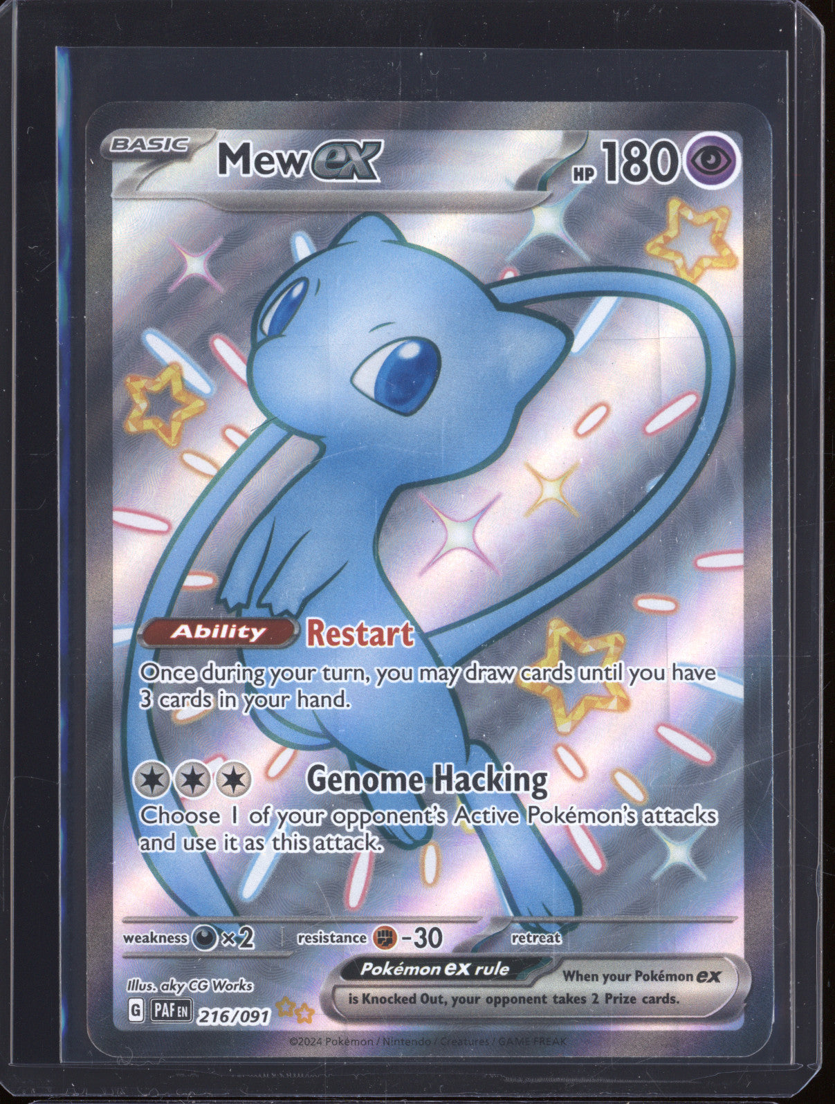 2024 Pokemon Paldean Fates 216/091 Mew ex Shiny Ultra Rare