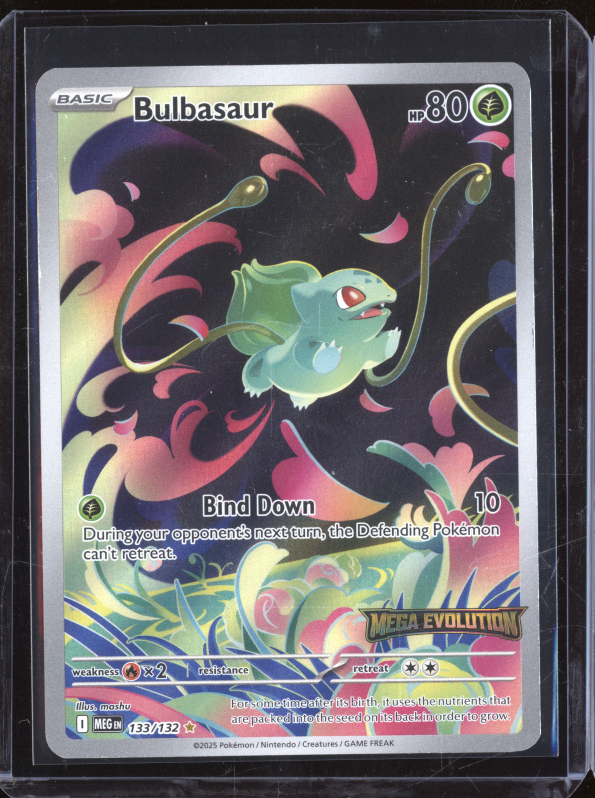 Bulbasaur 2025 Pokemon Mega Evolution 133/132 Illustration Rare Stamped