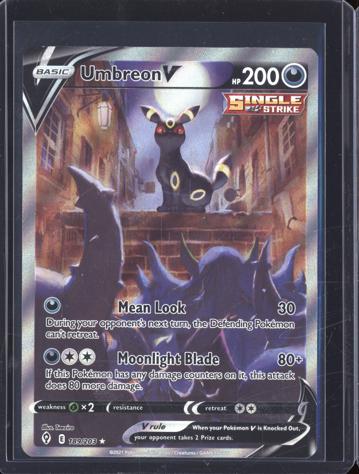 Umbreon V 2021 Pokemon Evolving Skies 189/203 Ultra Rare