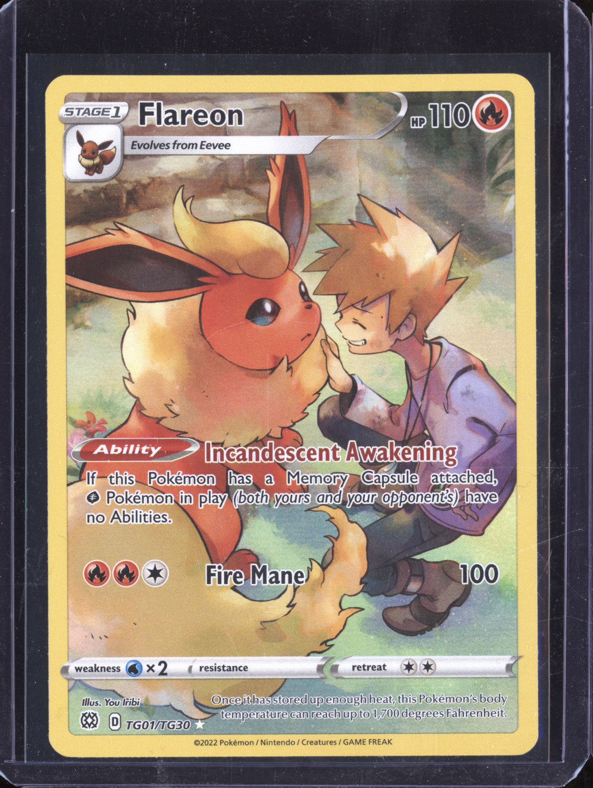 Flareon 2022 Pokemon Brilliant Stars TG01/TG30 Full Art