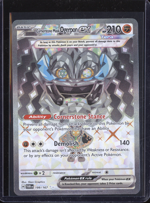 Cornerstone Mask Ogerpon ex 2024 Pokemon Twilight Masquerade 199/167 Ultra Rare